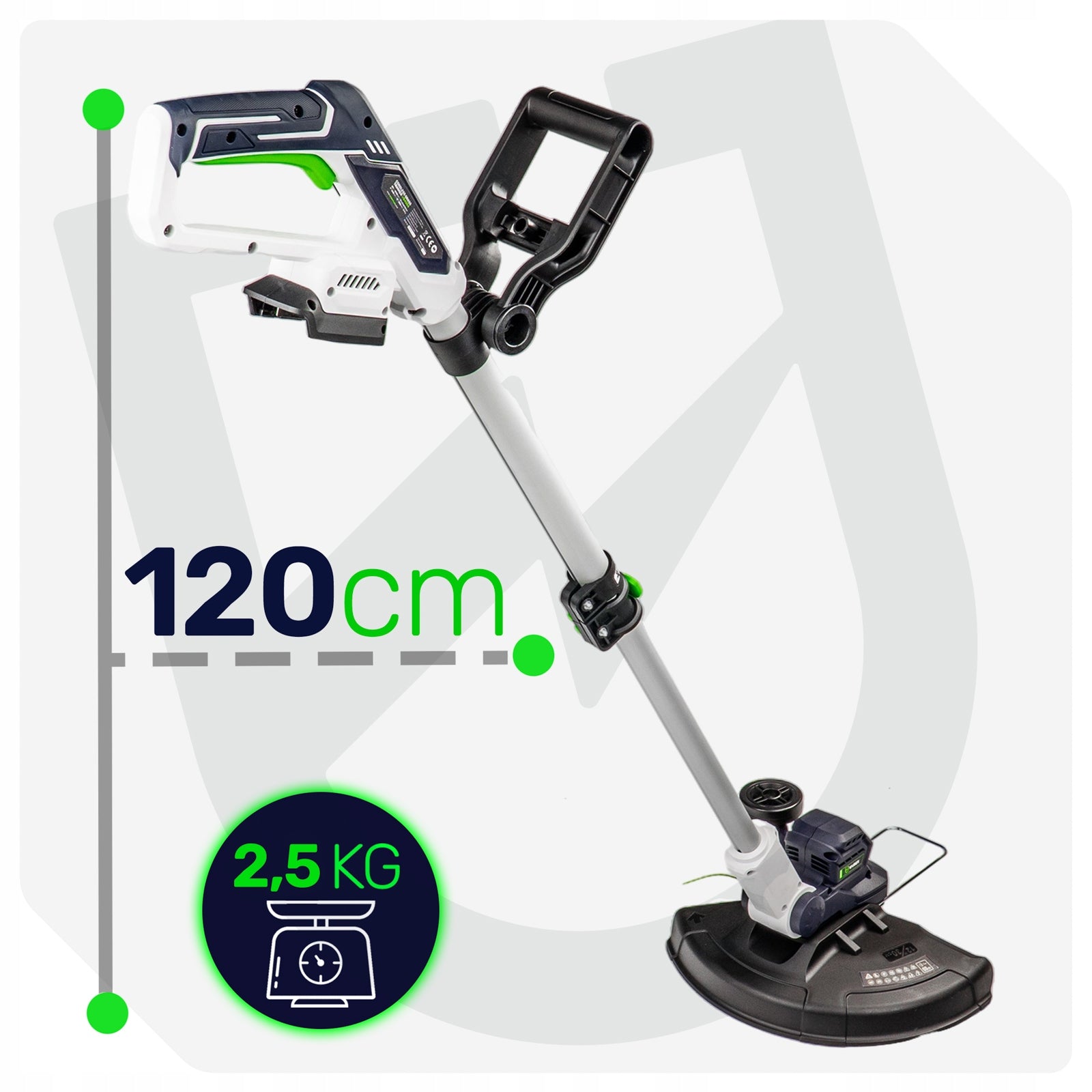 CORDLESS TRIMMER SCYTHE BRUSH CUTTER ON LINE WHEELS KNIVES 2AKU 2AH 20V Kind scythe