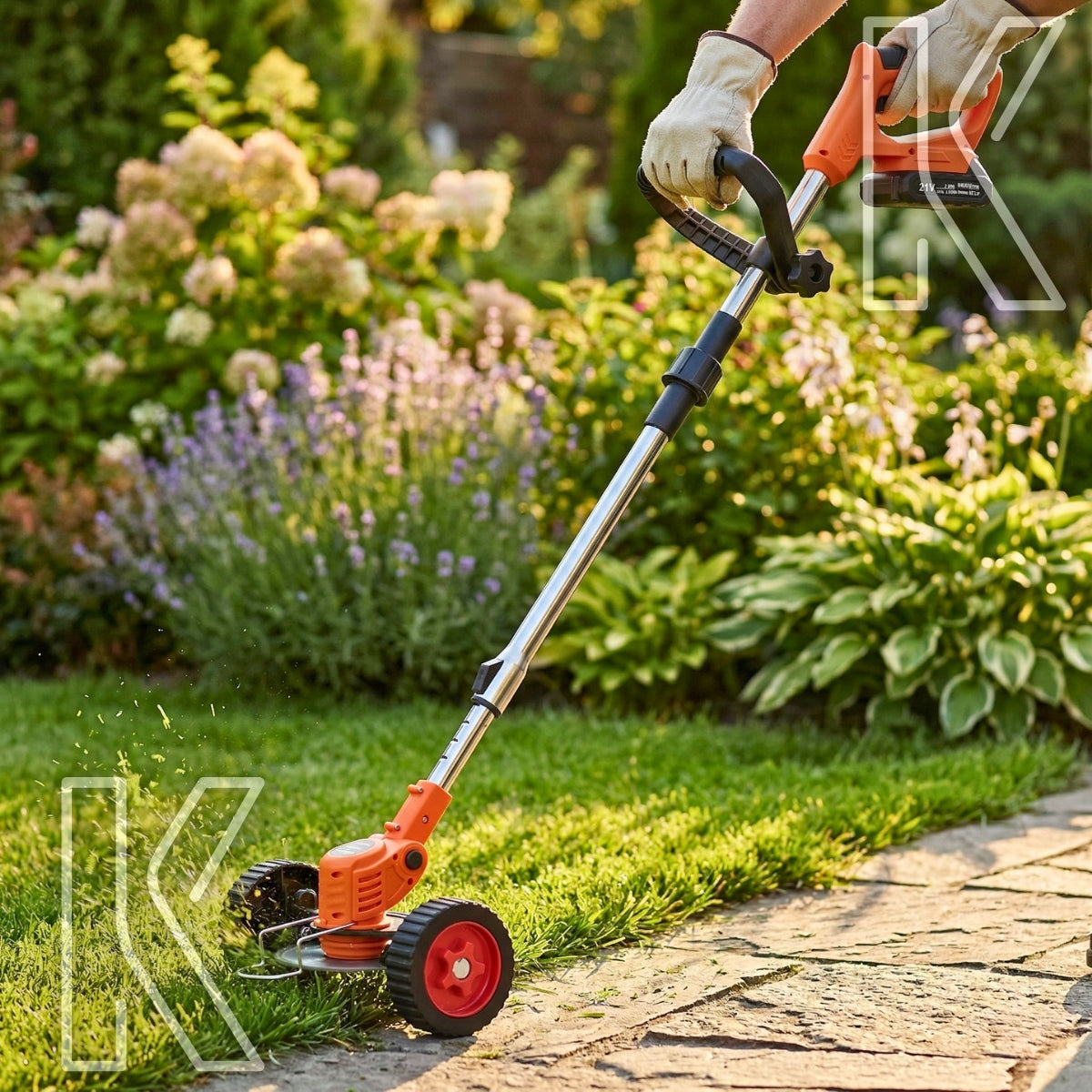 CORDLESS TRIMMER SCYTHE BRUSH CUTTER ON WHEELS 2X 21V 2AH MEGA SET Power supply rechargeable battery