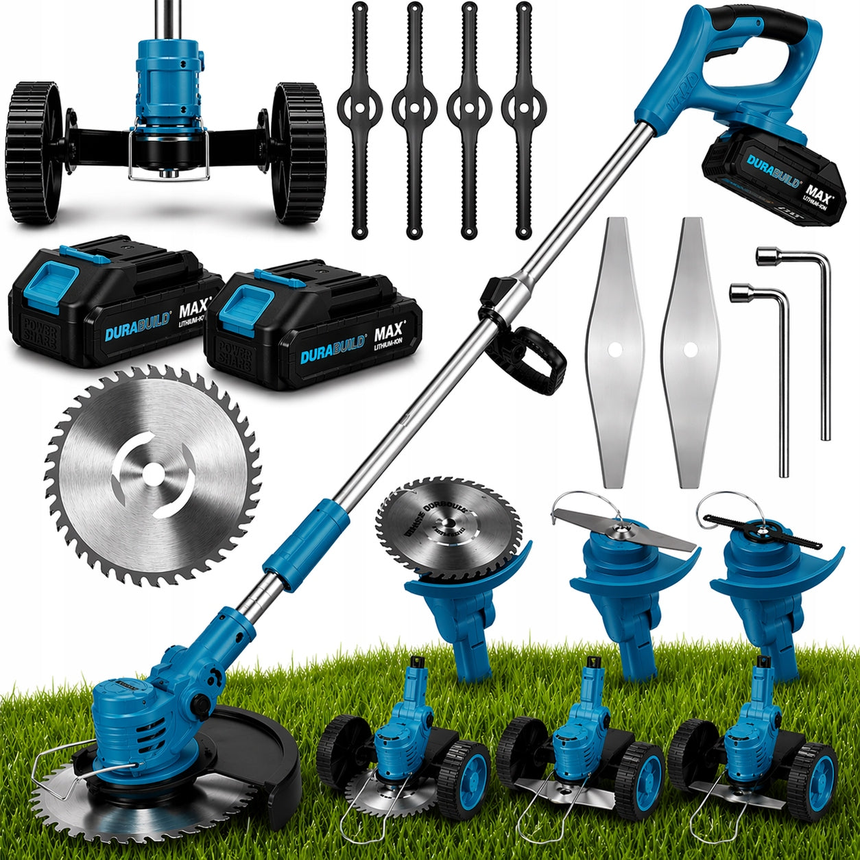 CORDLESS TRIMMER SCYTHE ELECTRIC BRUSH CUTTER 2 AKU FOR GARDEN GRASS