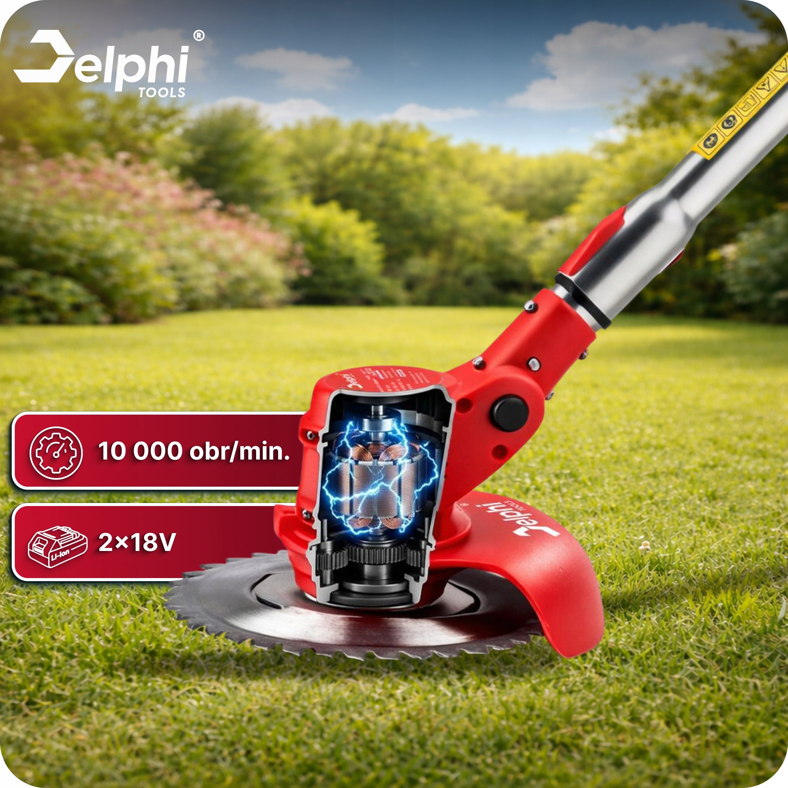CORDLESS TRIMMER SCYTHE ELECTRIC BRUSH CUTTER 2 AKU GRASS TRIMMER Manufacturer code Wykaszarka do Trawy Kosiarka Kosa Ogrodowa