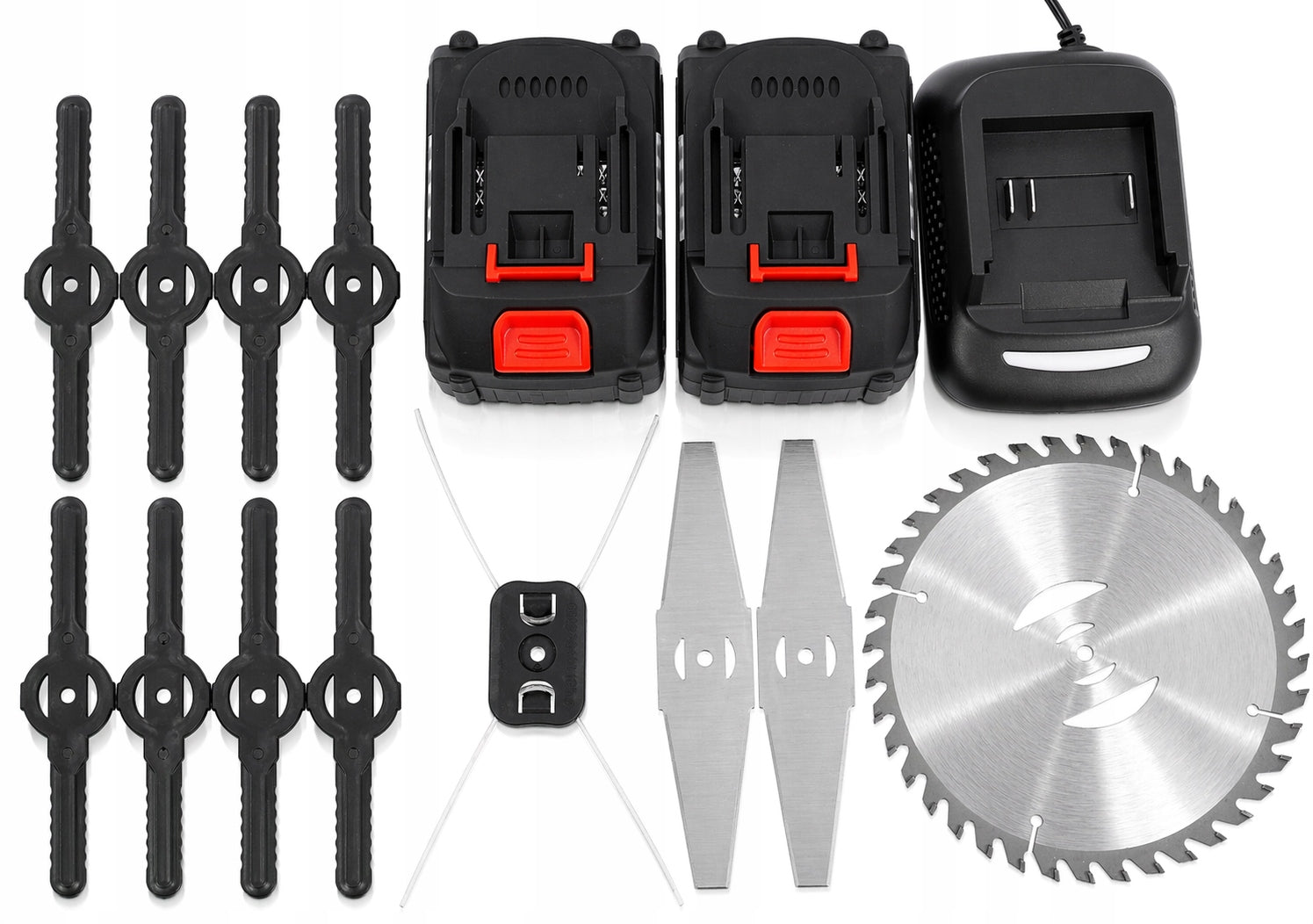 CORDLESS TRIMMER SCYTHE GRASS CUTTER + KNIVES SAW 2AKU 3AH 20V Kind edge trimmer
