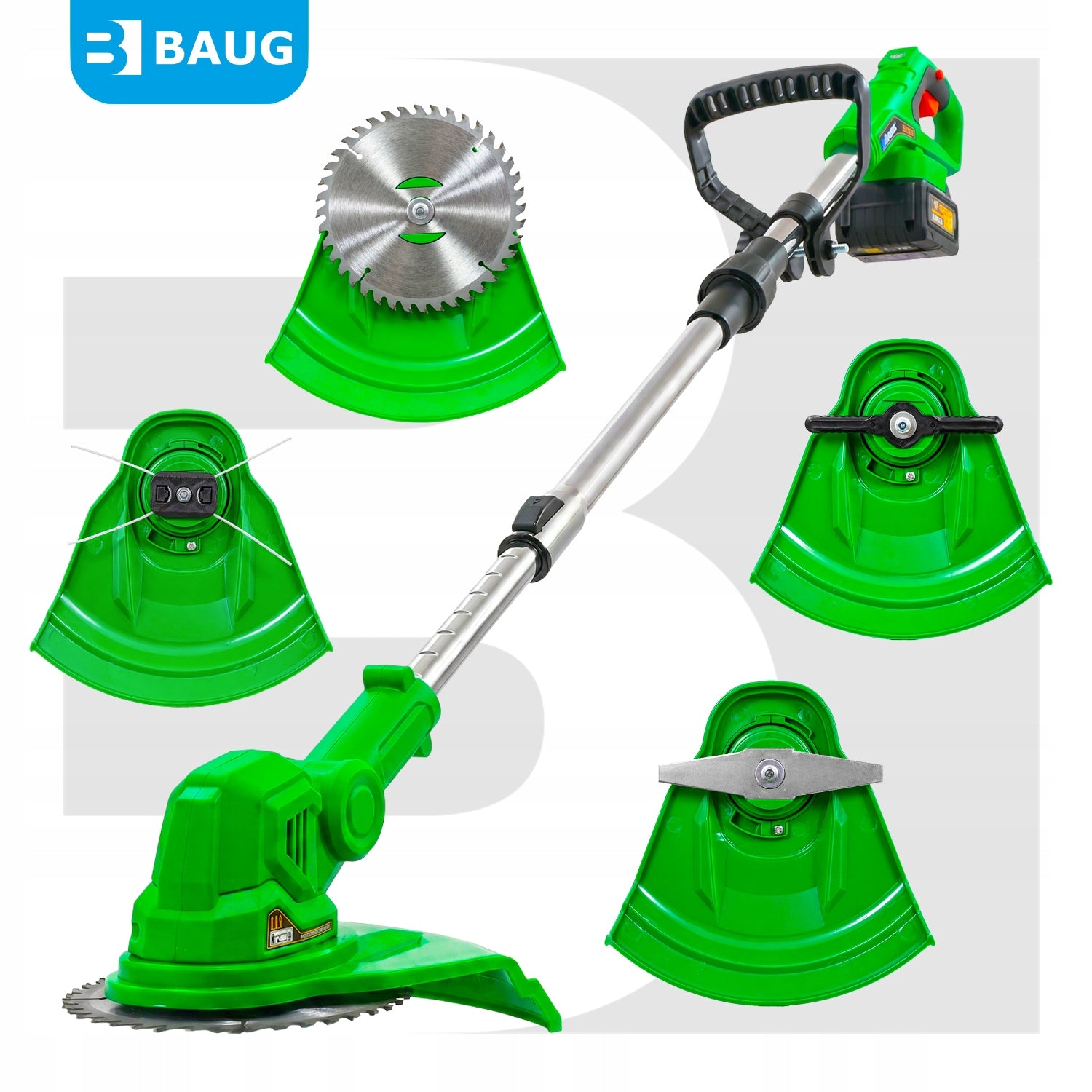 CORDLESS TRIMMER SCYTHE GRASS CUTTER + KNIVES SAW 2AKU 3AH 20V Packaging status original