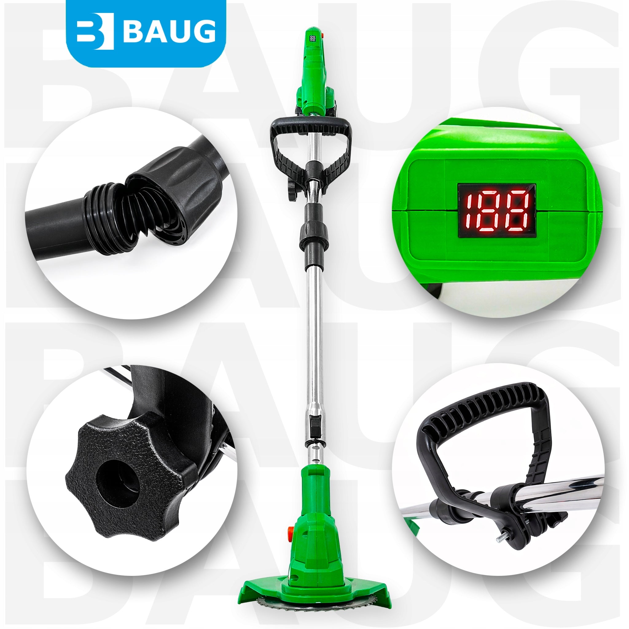 CORDLESS TRIMMER SCYTHE GRASS CUTTER + KNIVES SAW 2AKU 3AH 20V Tool weight 3.3 kg