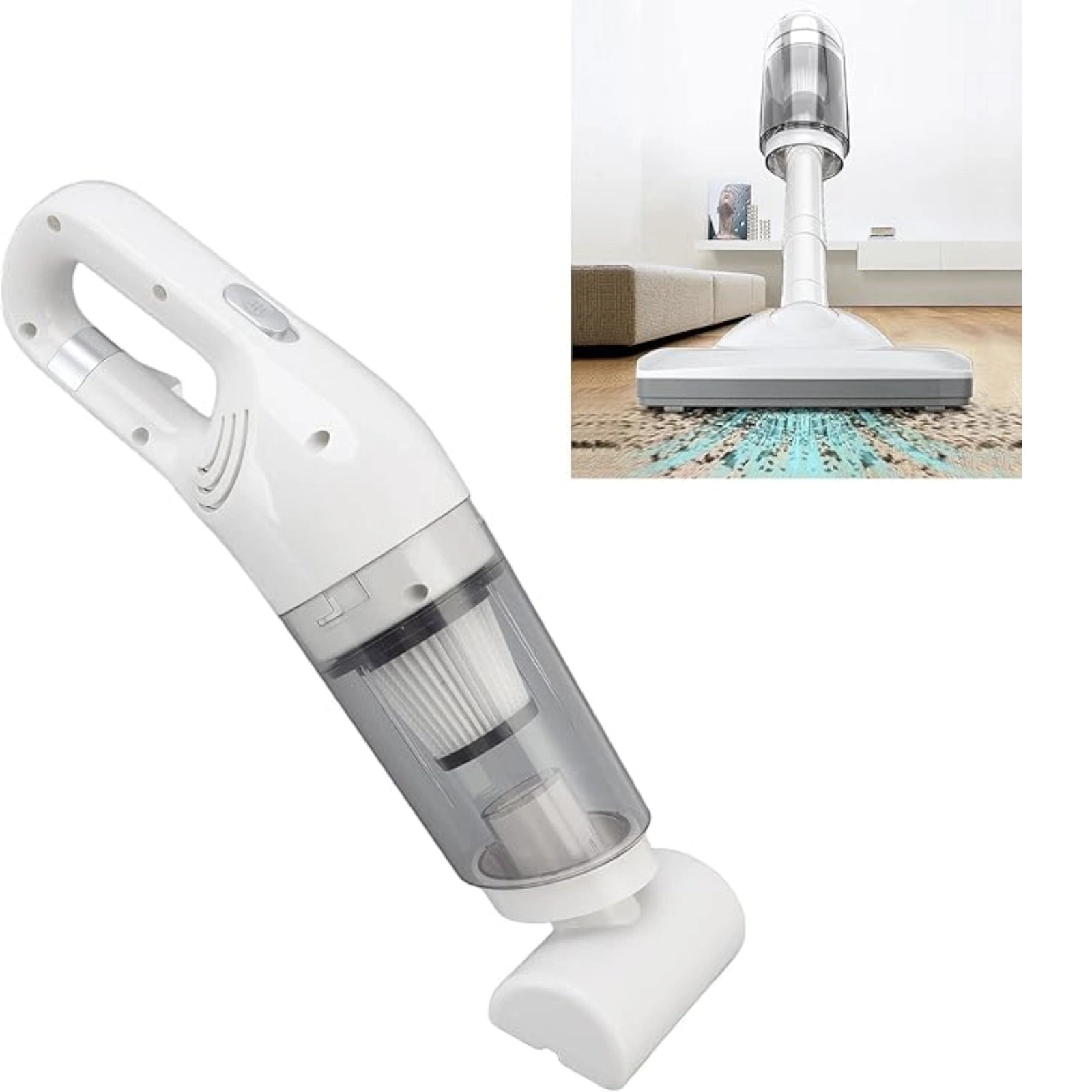 CORDLESS UPRIGHT VACUUM CLEANER FOR HOME AND CAR 120W LIGHT HANDY Wireless operating time 40 min