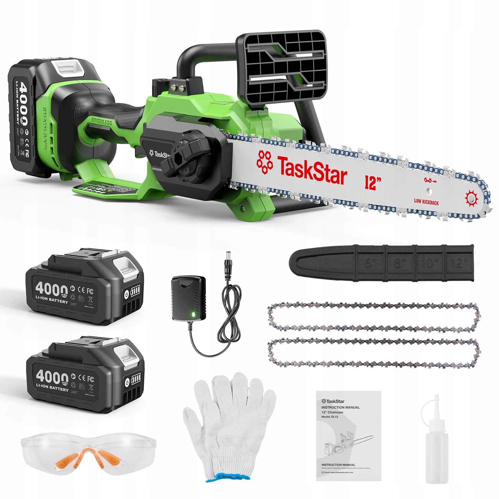 CORDLESS WOOD CHAINSAW 12" 30cm 21V DL12