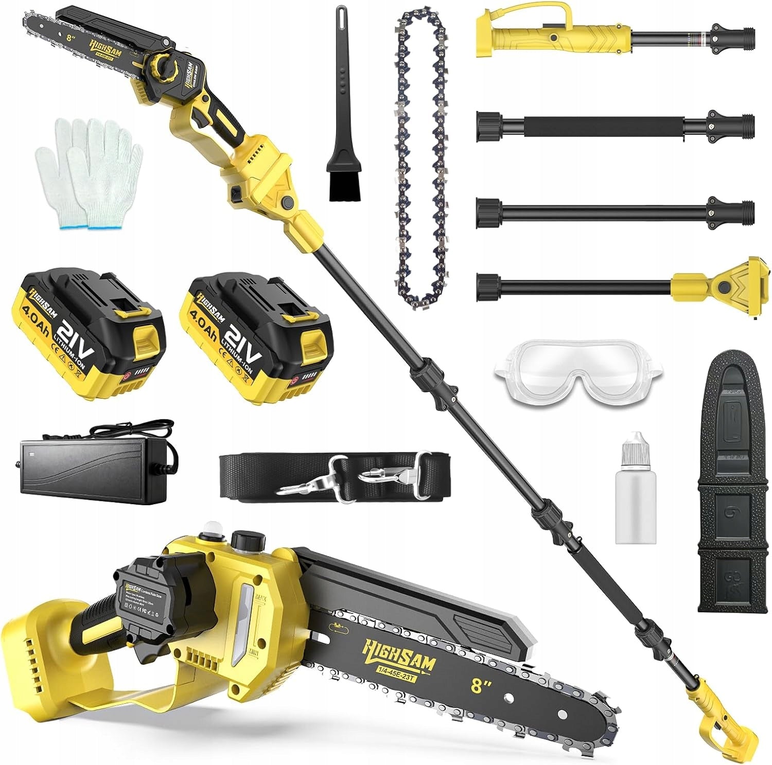 CORDLESS WOOD CHAINSAW ELECTRIC SAW ON TELESCOPIC BOOM STRONG