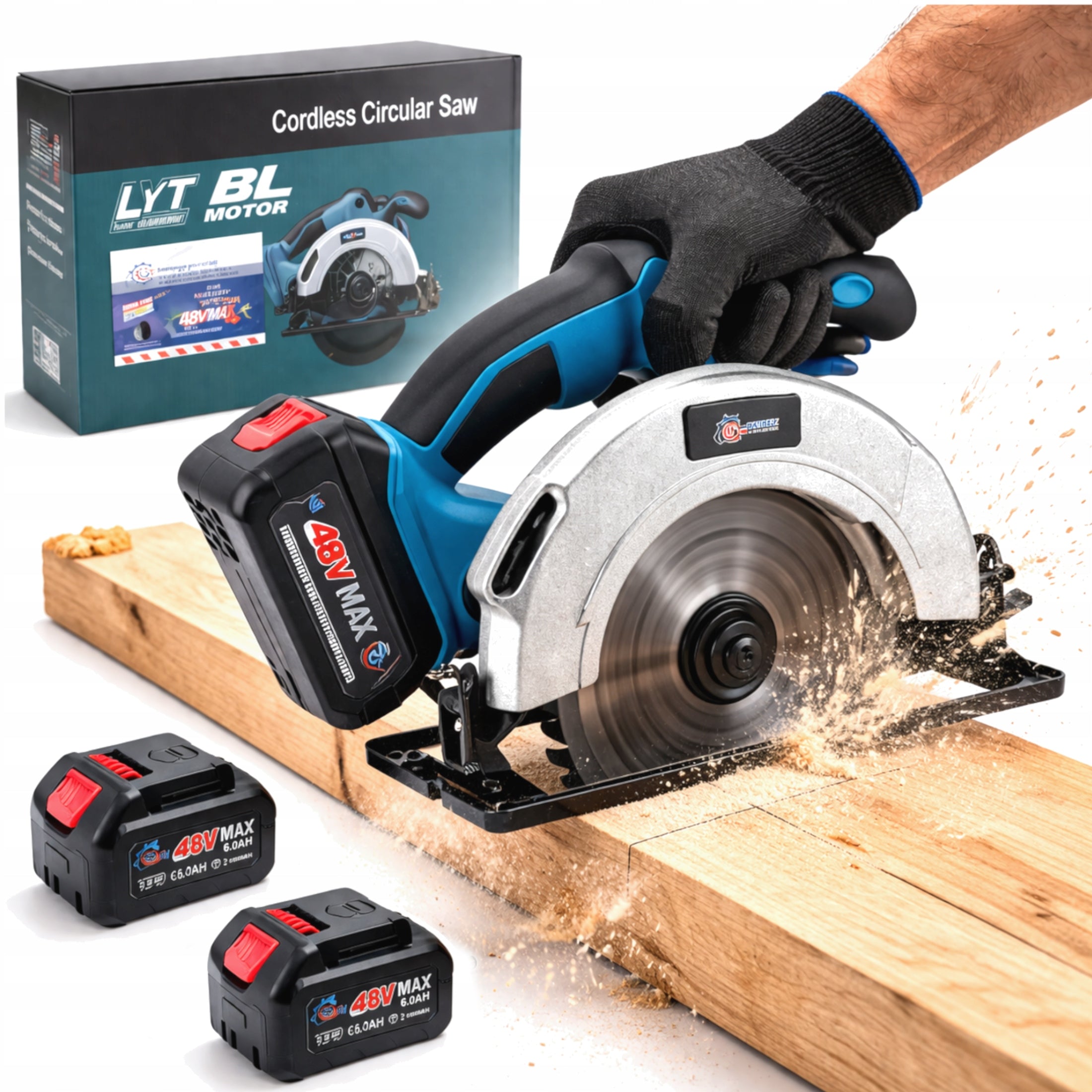 CORDLESS WOOD SAW HANDHELD CIRCULAR SAW CUTTER 185mm