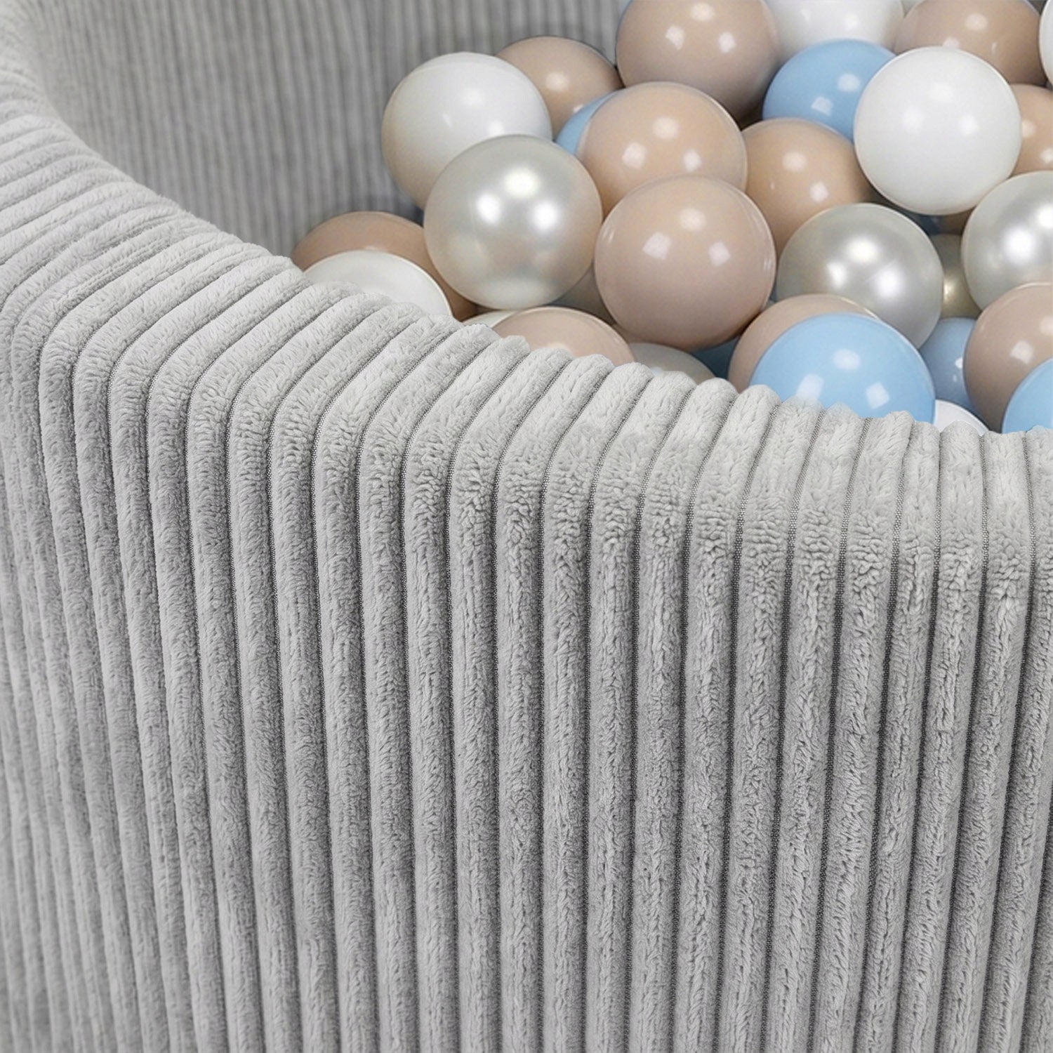 CORDUROY Pool with Balls 90x30 cm 200 Balls Playpen for children Kiddymoon Kid's age 12+ months
