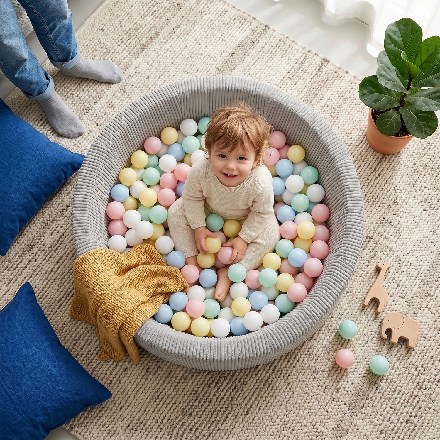 CORDUROY pool with balls 90x30 cm 200 pcs for hotel nursery house Packaging status original