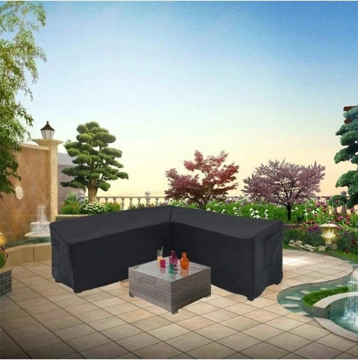 CORNER COVER GARDEN FURNITURE 270*270*90cm black Length 270 cm
