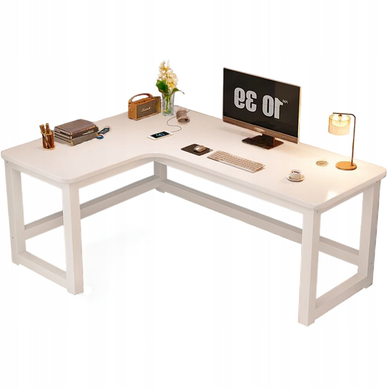 CORNER GAMING COMPUTER DESK LARGE MODERN WHITE LOFT 120 CM