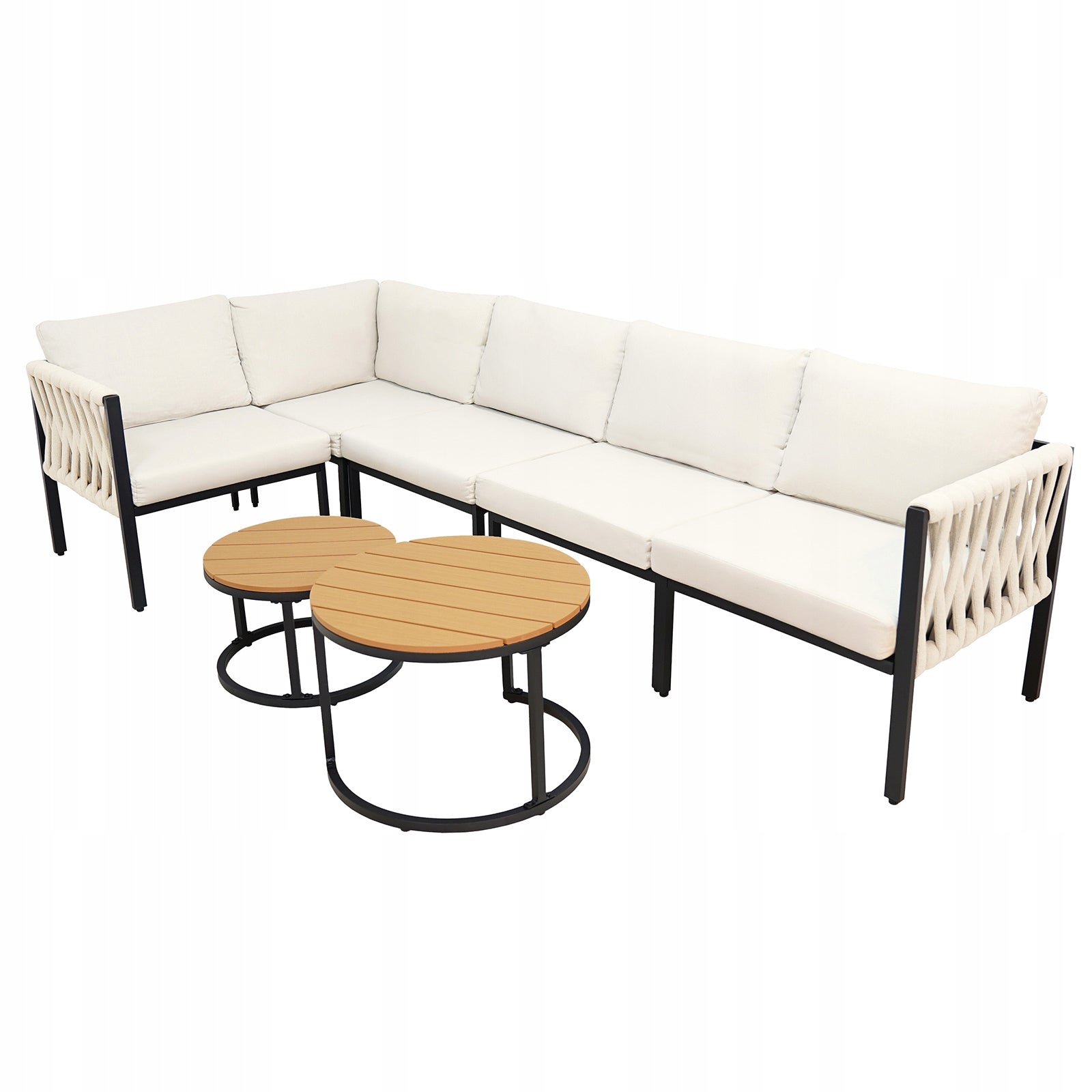 CORNER GARDEN FURNITURE SET GARDEN FURNITURE RODOS BEIGE Manufacturer no brand