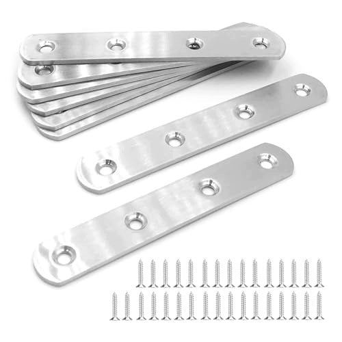 CORNER HANDLES FLAT STAINLESS STEEL 124X20MM SET 8PCS STEEL Brand no brand