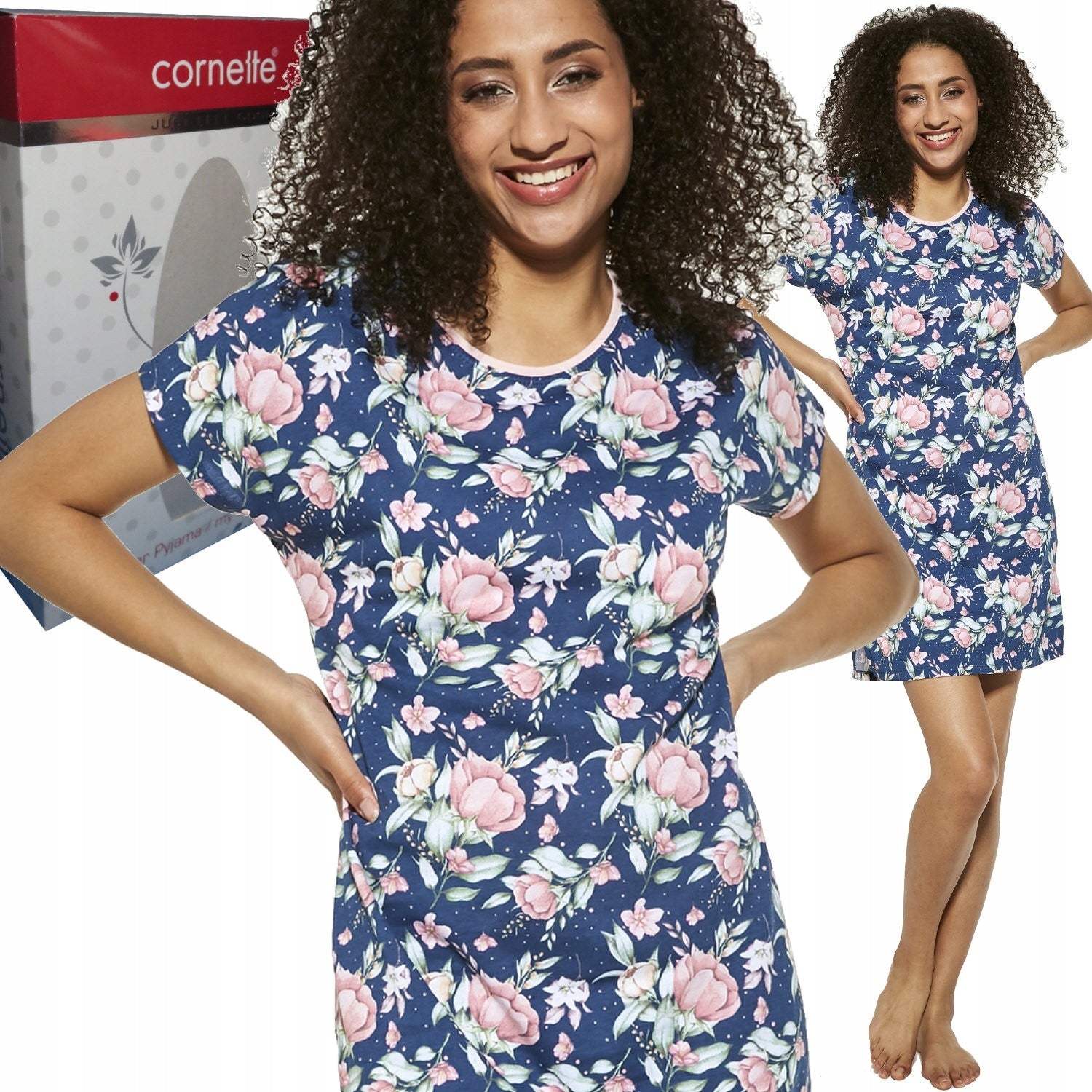 Nachthemden für Damen Cornette 167/293 5902458183111, blau