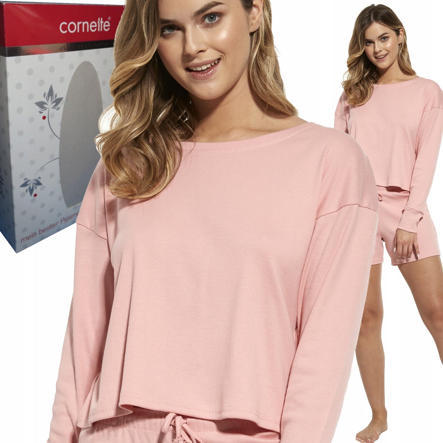 Pyjama für Damen Cornette, rosa