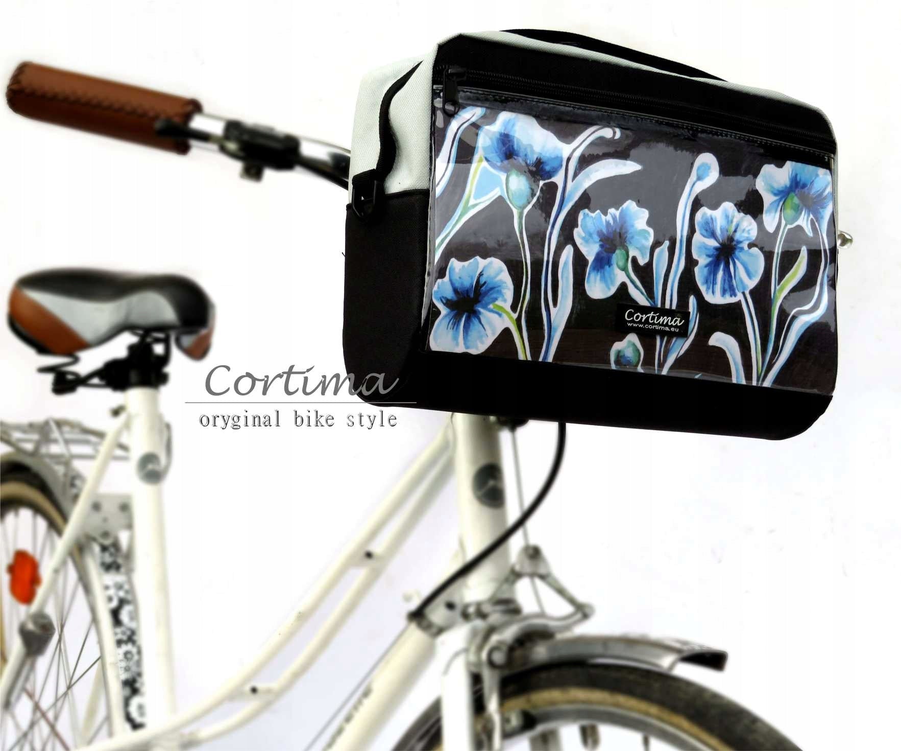 CORTIMA BICYCLE BAG BICYCLE POUCH FOR HANDLEBAR 'CLICK' patterns to choose from Kind front