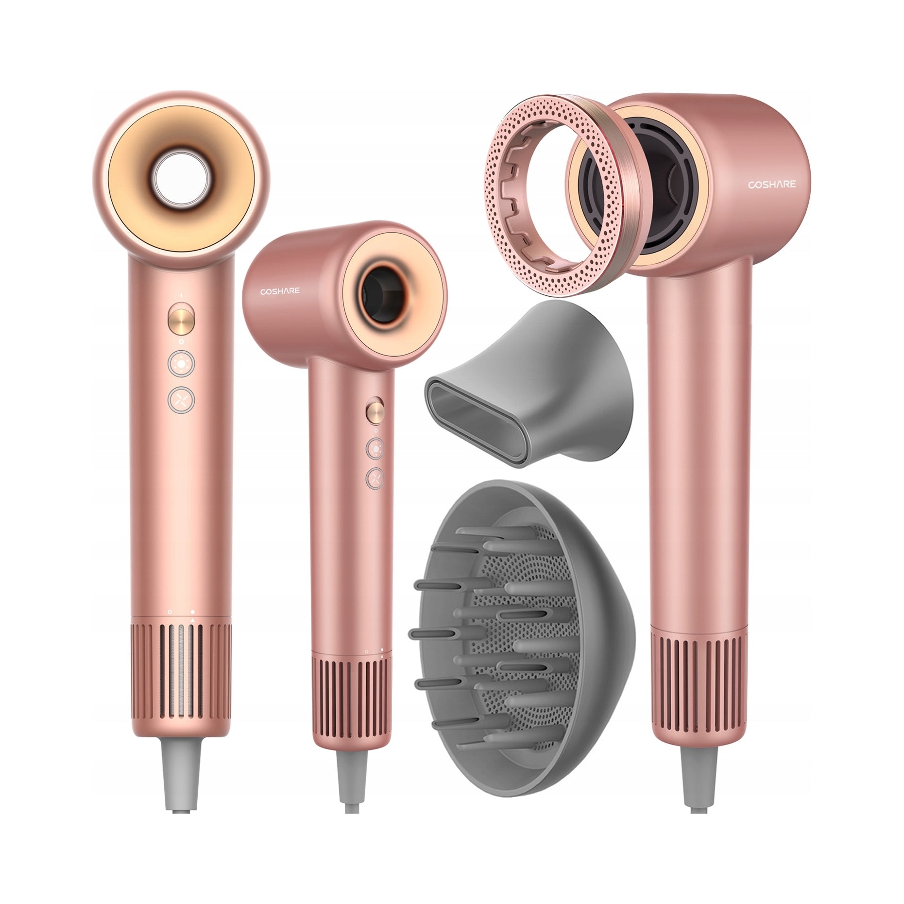 COSHARE HD10E Super Flow 1 PRO Hair Dryer Rose Gold Manufacturer code SuperFlow1 PRO ROSE GOLD