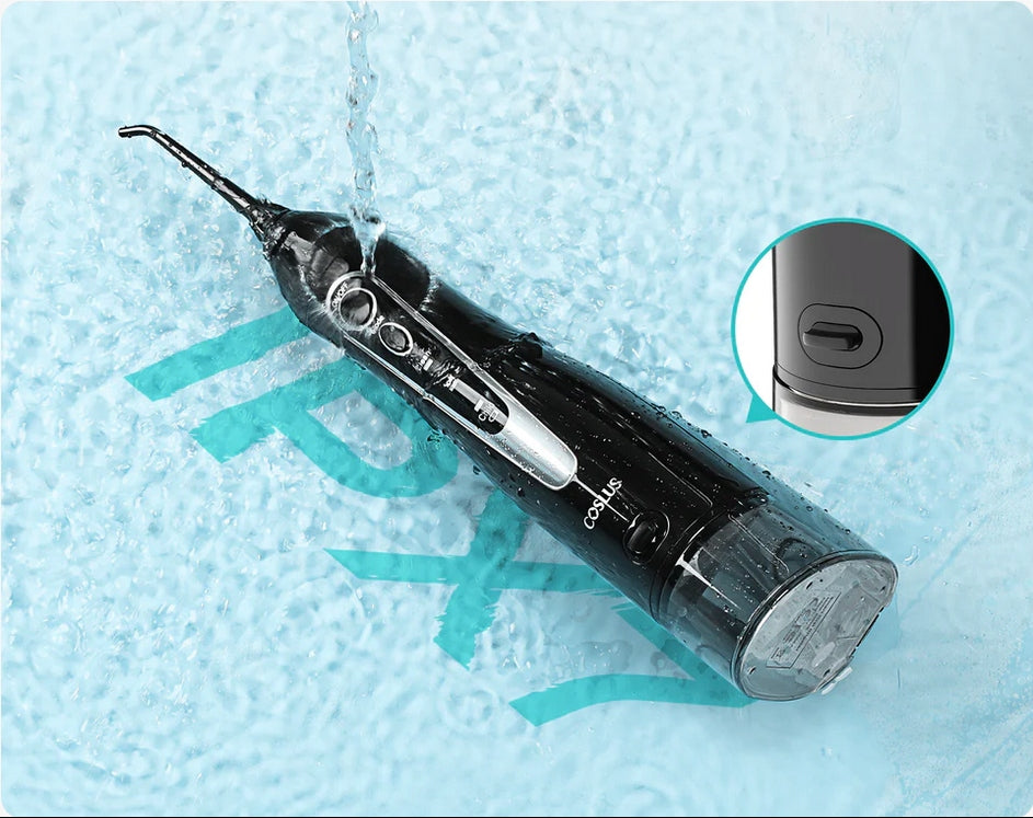 COSLUS Wireless Dental Irrigator 300ML C20 For Travel Black Brand no brand