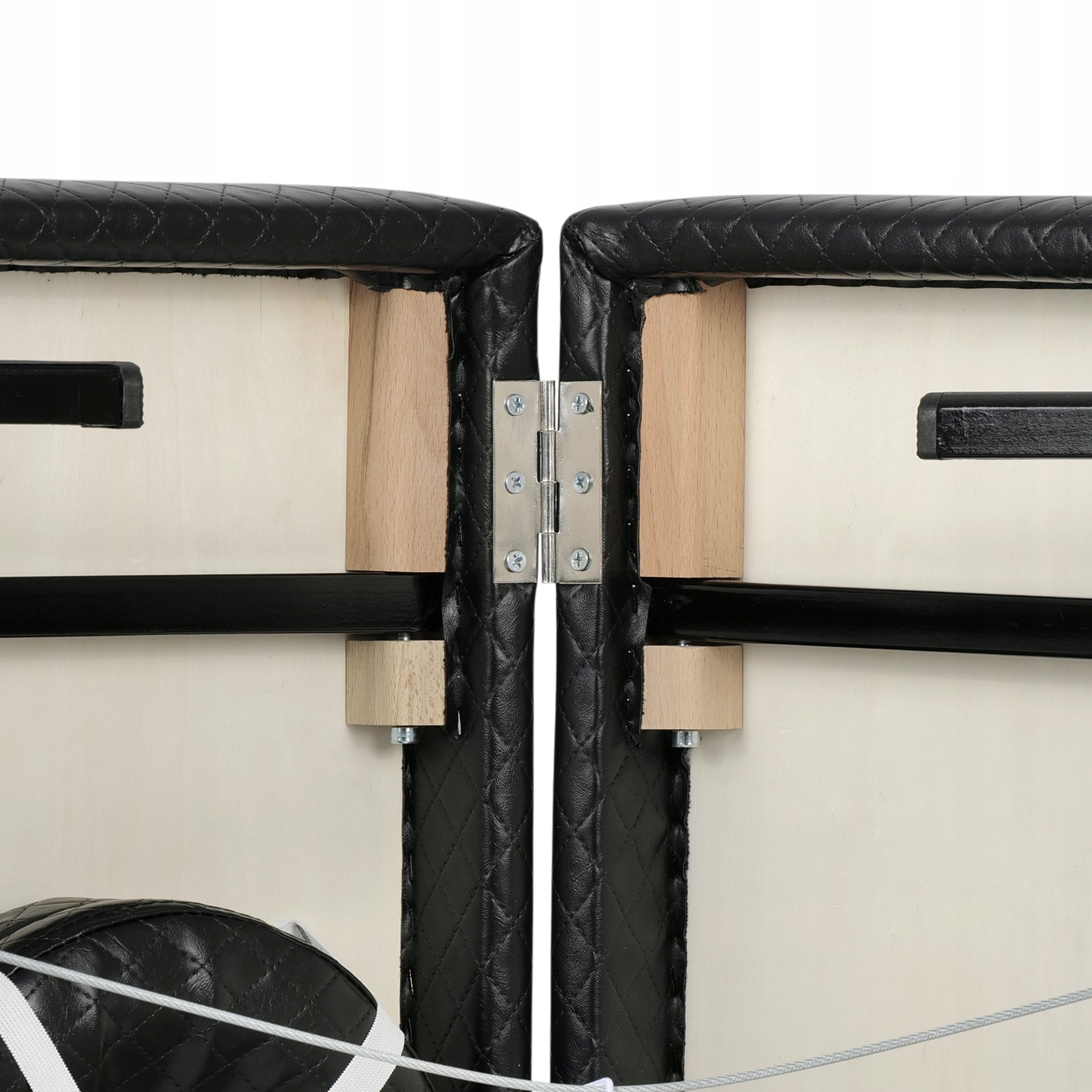 COSMETIC BED FOR EYELASHES MASSAGE TABLE WOODEN FOLDING ESTETIC BLACK Color black