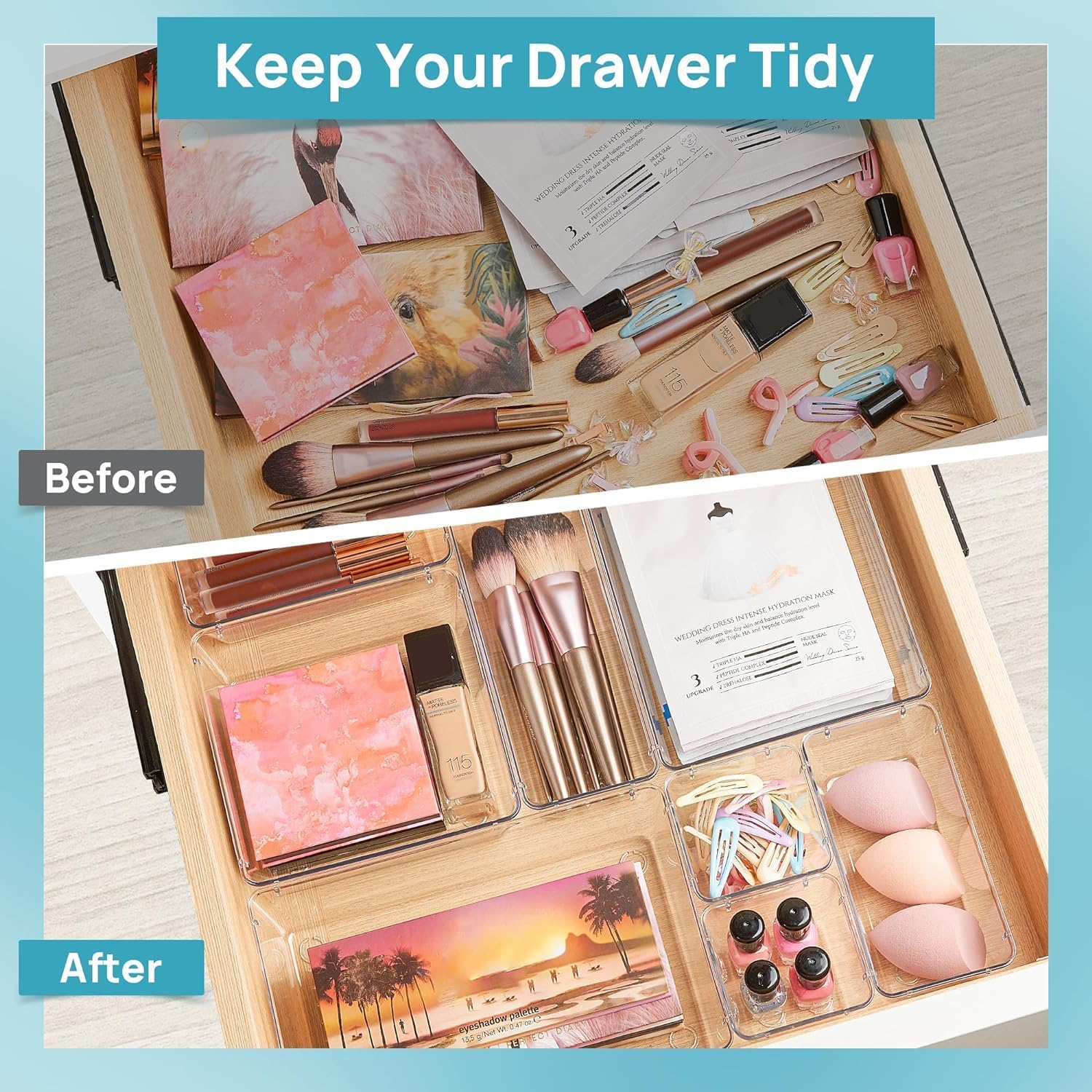 COSMETICS ORGANIZER CONTAINER DRAWER REFILL MODULAR 11 PIECES Manufacturer code SVM0401010