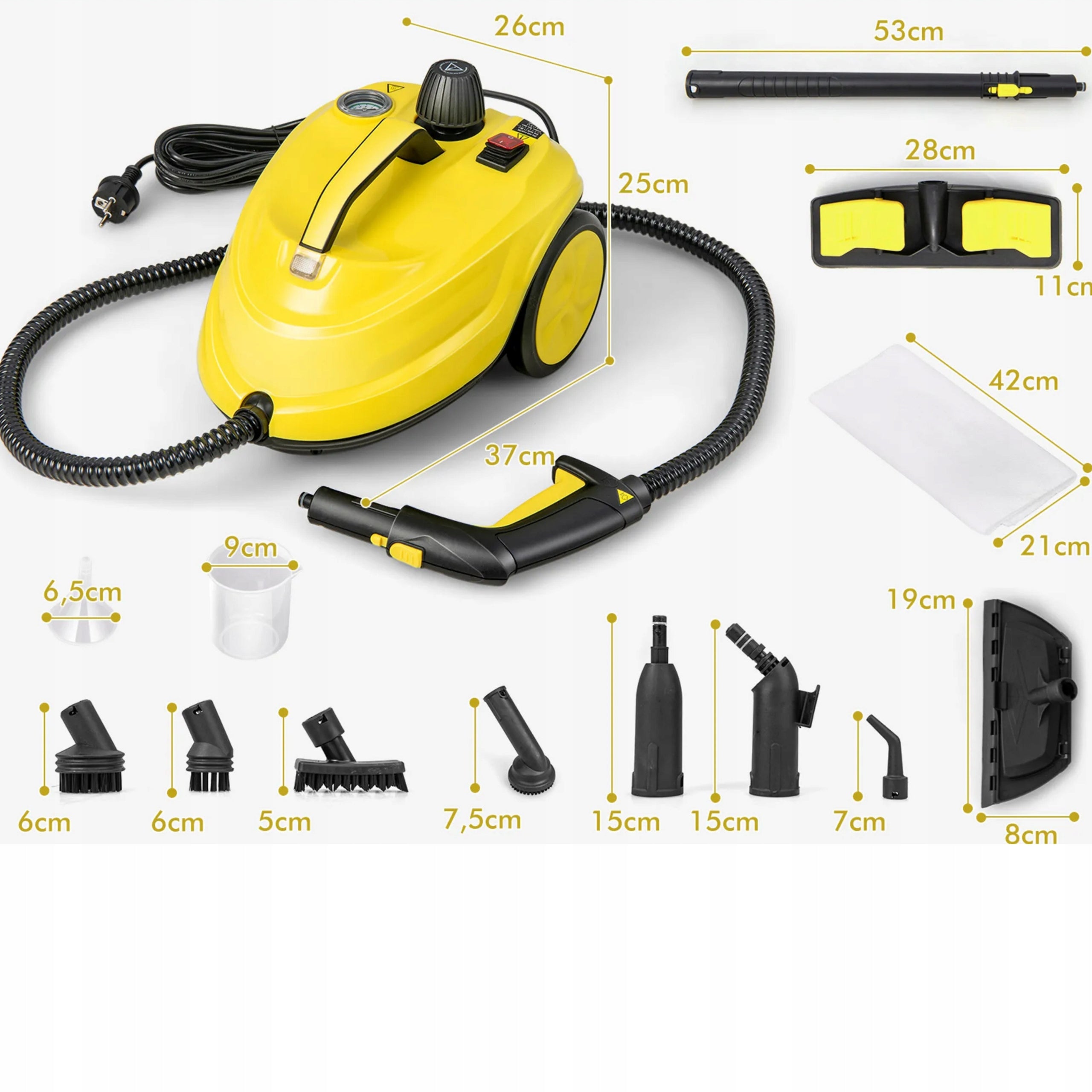 COSTWAY Vacuum Cleaner Steam Cleaner Steamer 2000W 5Bar Manufacturer code ES10431DE-YW