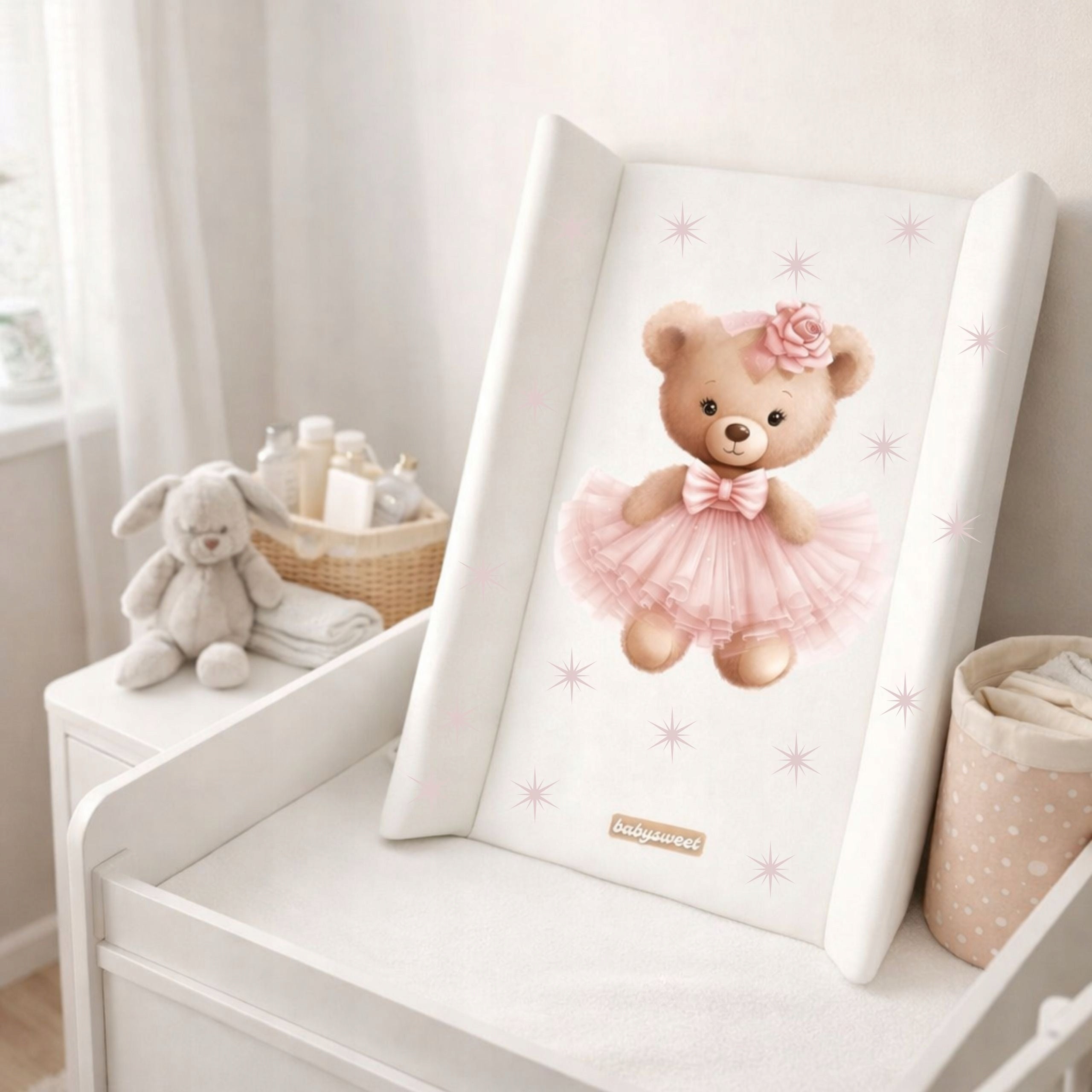 COT CHANGING TABLE DRESSER COVER HARD RIGID PADDED WHITE Brand no brand