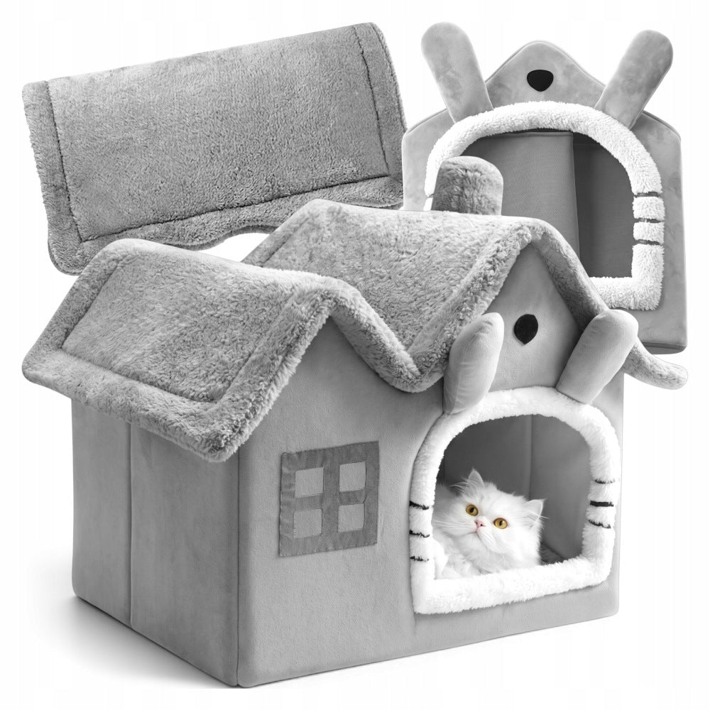 COTTAGE BED BOOTH PLAYPEN PLUSH FOR CAT AND DOG COMFORTABLE SOFT