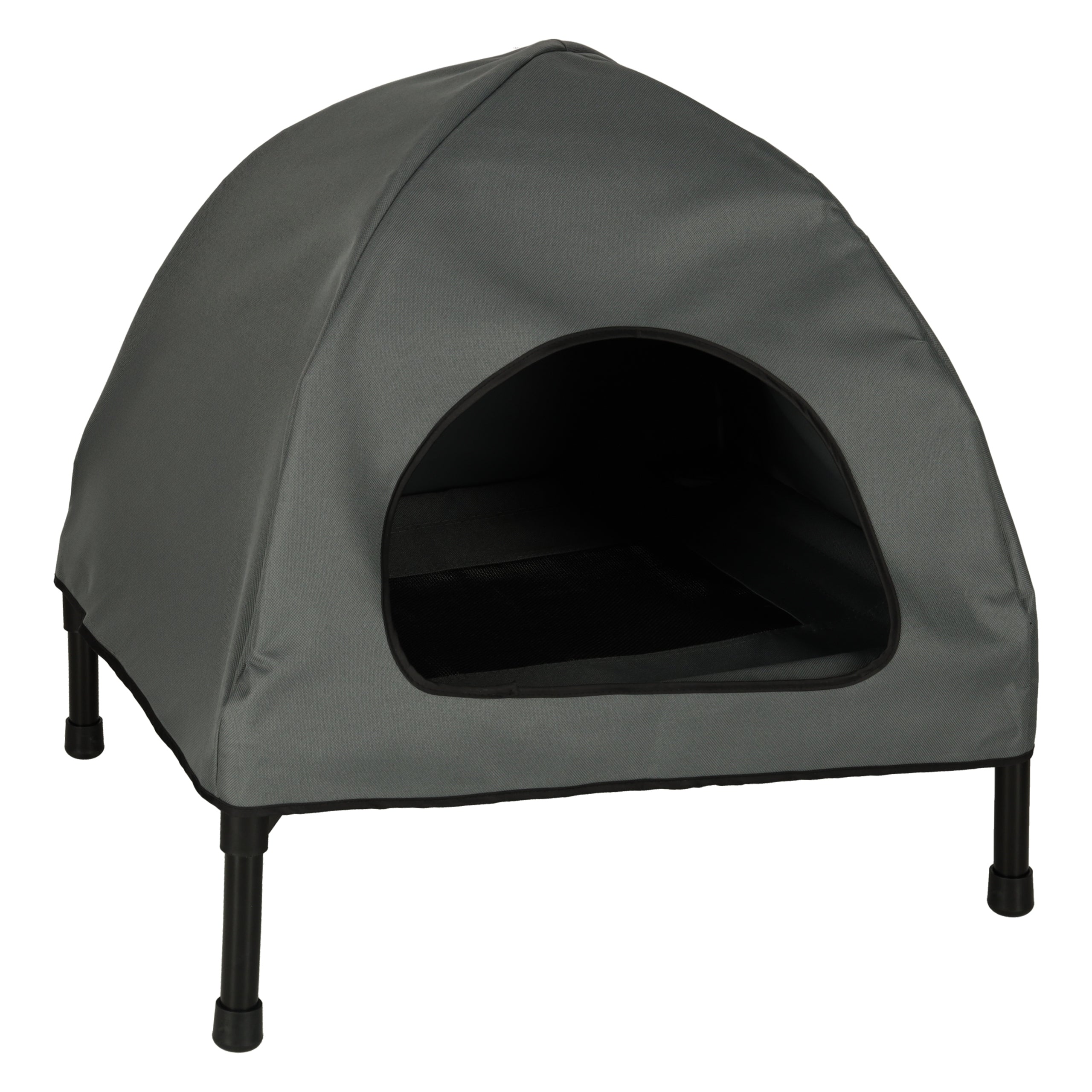 COTTAGE CAT BOOTH DOG ANIMALS TENT BEDDING KENNEL OUTDOOR BED Color gray