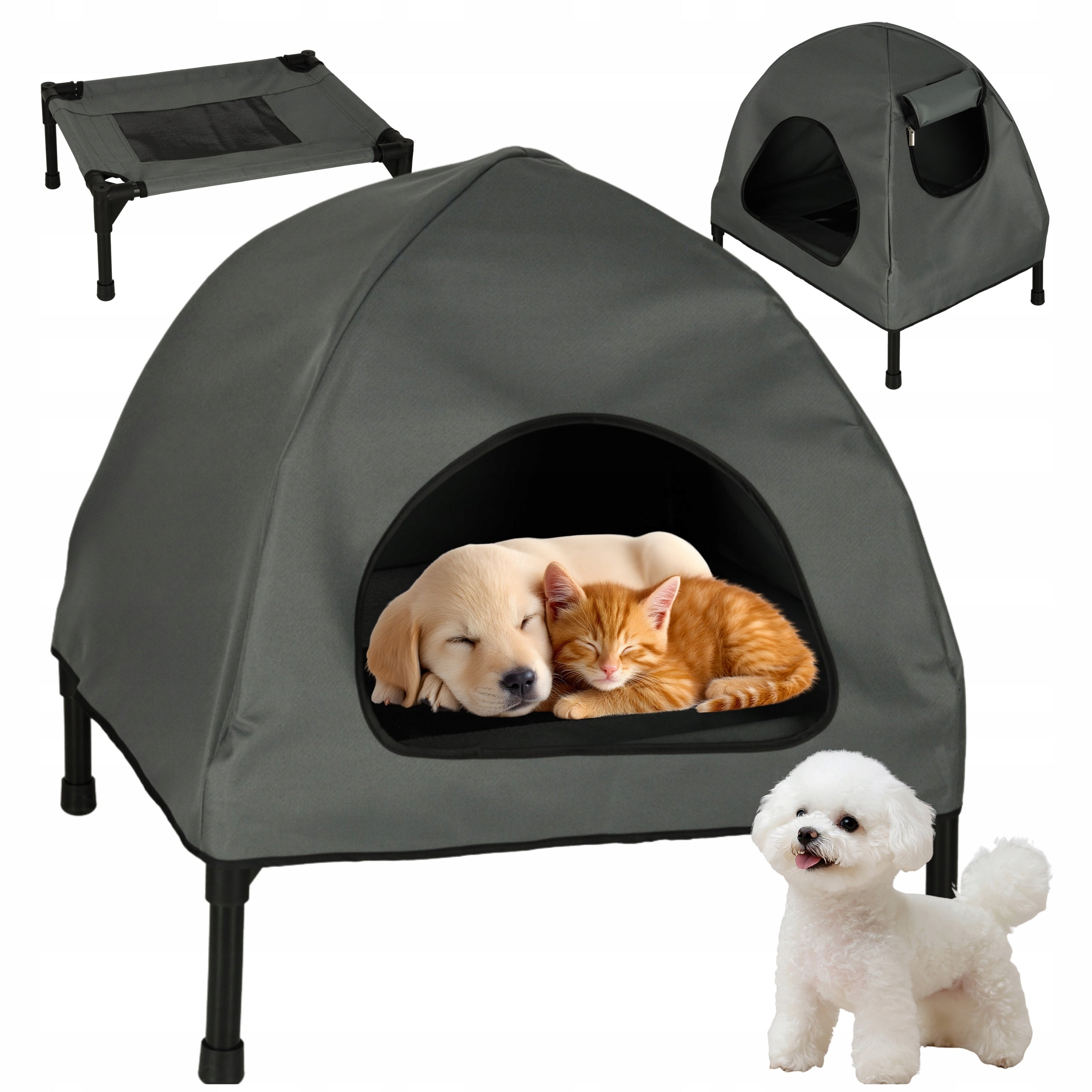 COTTAGE CAT BOOTH DOG ANIMALS TENT BEDDING KENNEL OUTDOOR BED Kind cat house