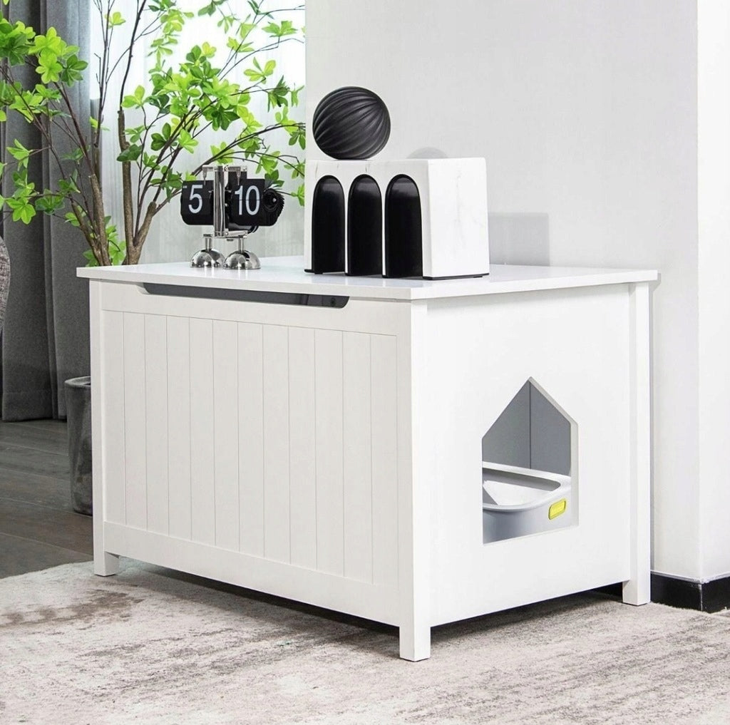 COTTAGE CAT KENNEL LITTER BOX OPENING SOLID 80,5 x 51 x 51 CM WHITE Manufacturer code PV10008WH