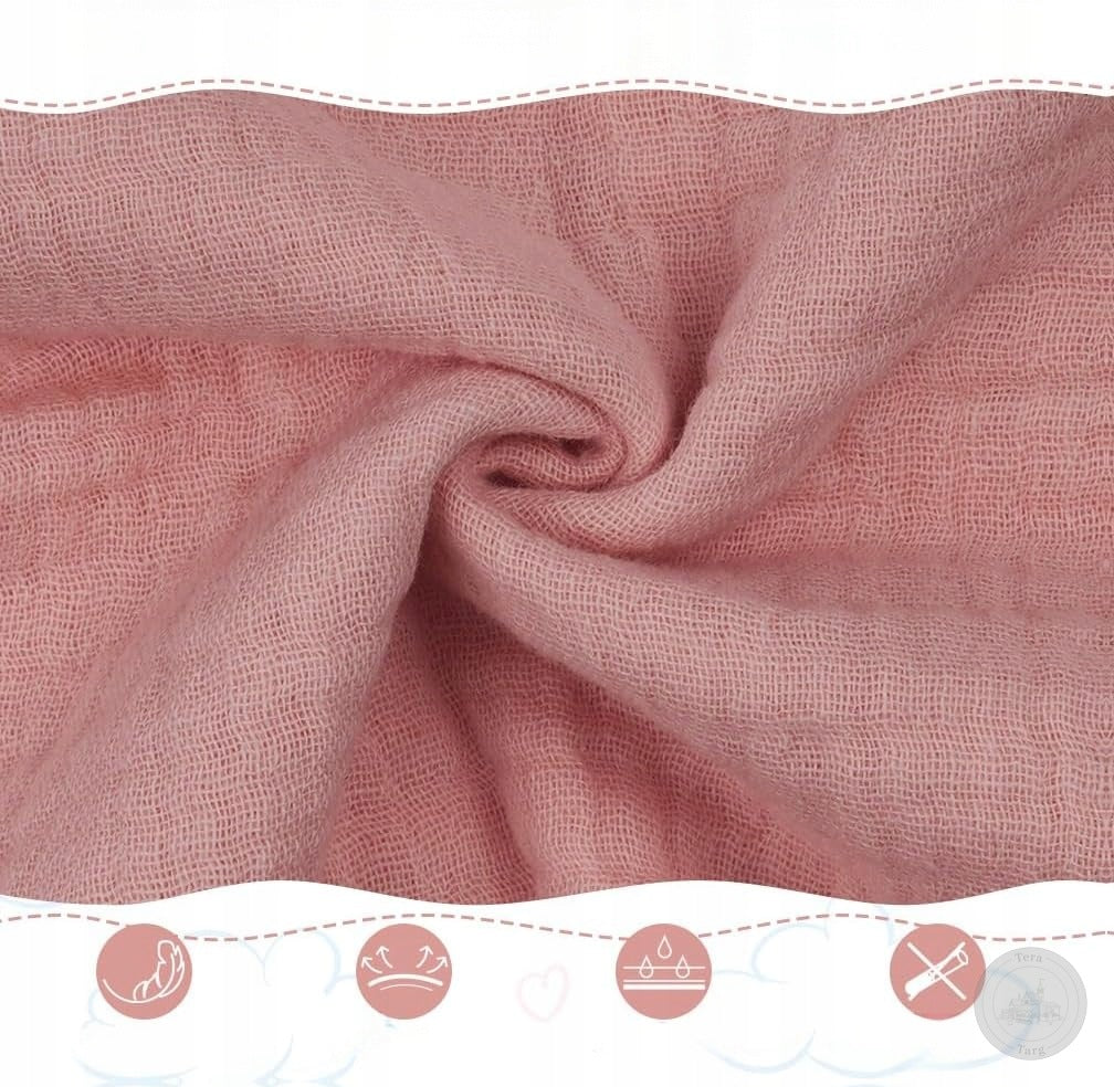 COTTON BABY WASHCLOTHS 6 PCS MUSLIN 30x30 CM SET Medical device no