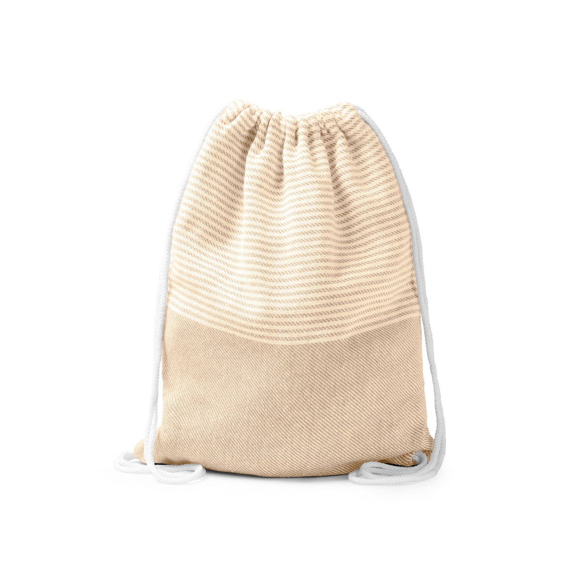 COTTON BACKPACK BAG TURN INTO BEACH PAREO 2in1 TOWEL MAT BEIGE Packaging status original