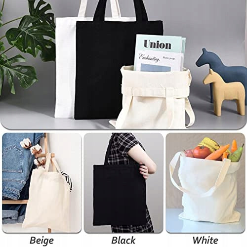 COTTON BAG FOR PAINTING WITHOUT PRINTING SCHOOL WORK 3 PIECES 34X40CM Manufacturer code Bez marki