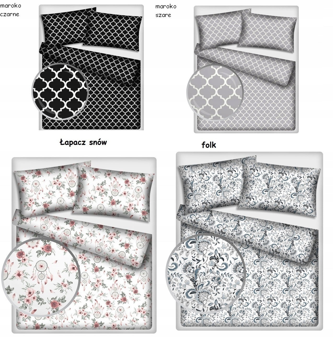 COTTON BEDDING POLISH COTTON 160x200 cm with one pillowcase 70x80 cm Packaging status original