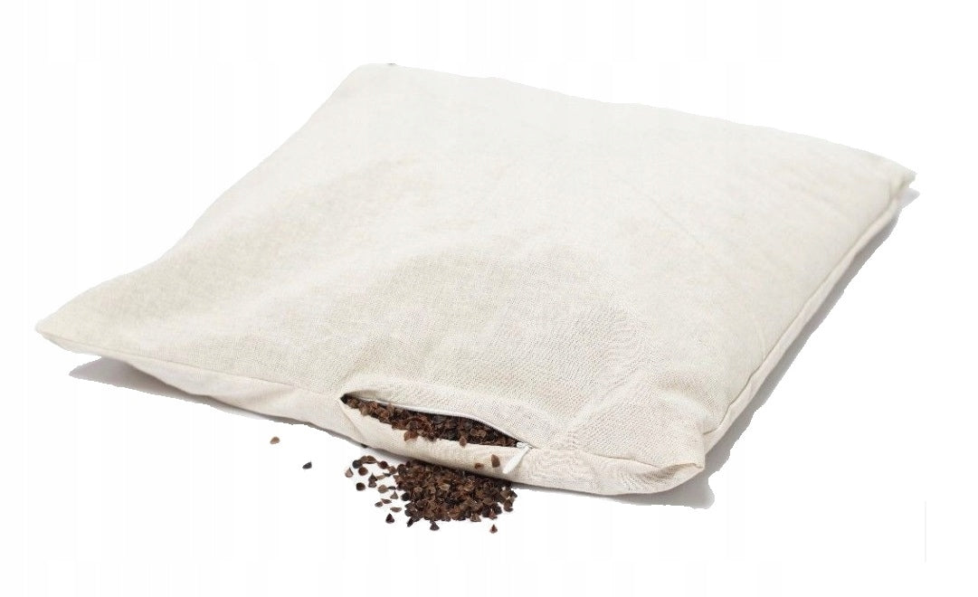 COTTON BUCKWHEAT PILLOW WITH BUCKWHEAT HUSK 50X70 CM NATURAL HEALTH ECO