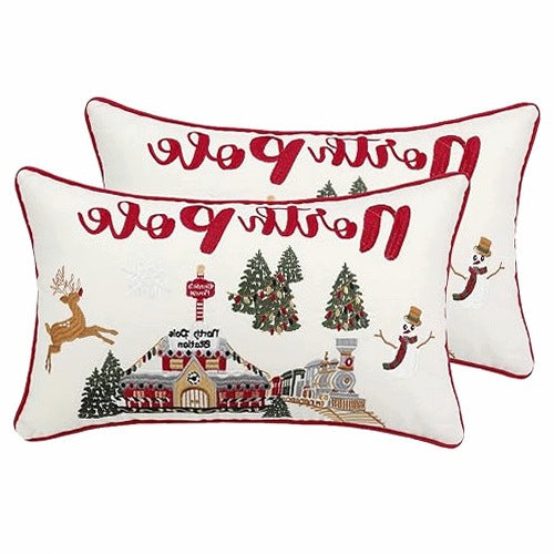 COTTON CHRISTMAS PILLOWCASES 30X50 CM SET OF 2 COTTON
