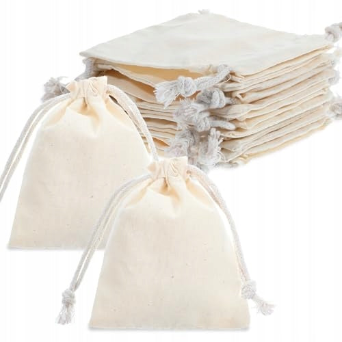 COTTON MUSLIN BAGS WITH DRAWSTRING FOR JEWELRY GIFT 12 PCS Brand no brand