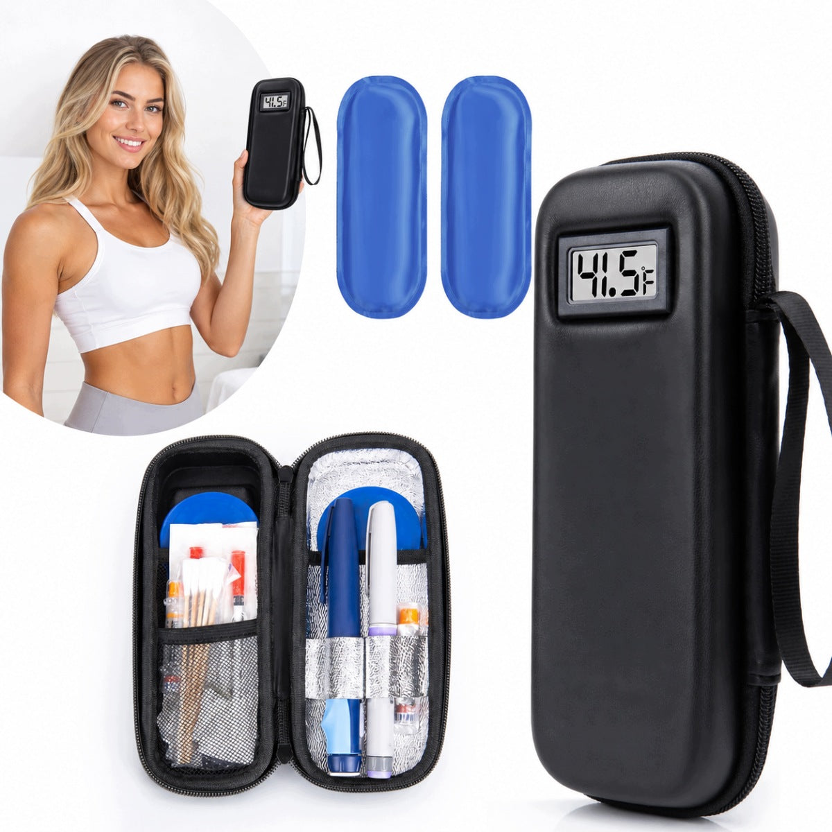 COVER COOLING BAG FOR INSULINE TRAVEL THERMAL CASE