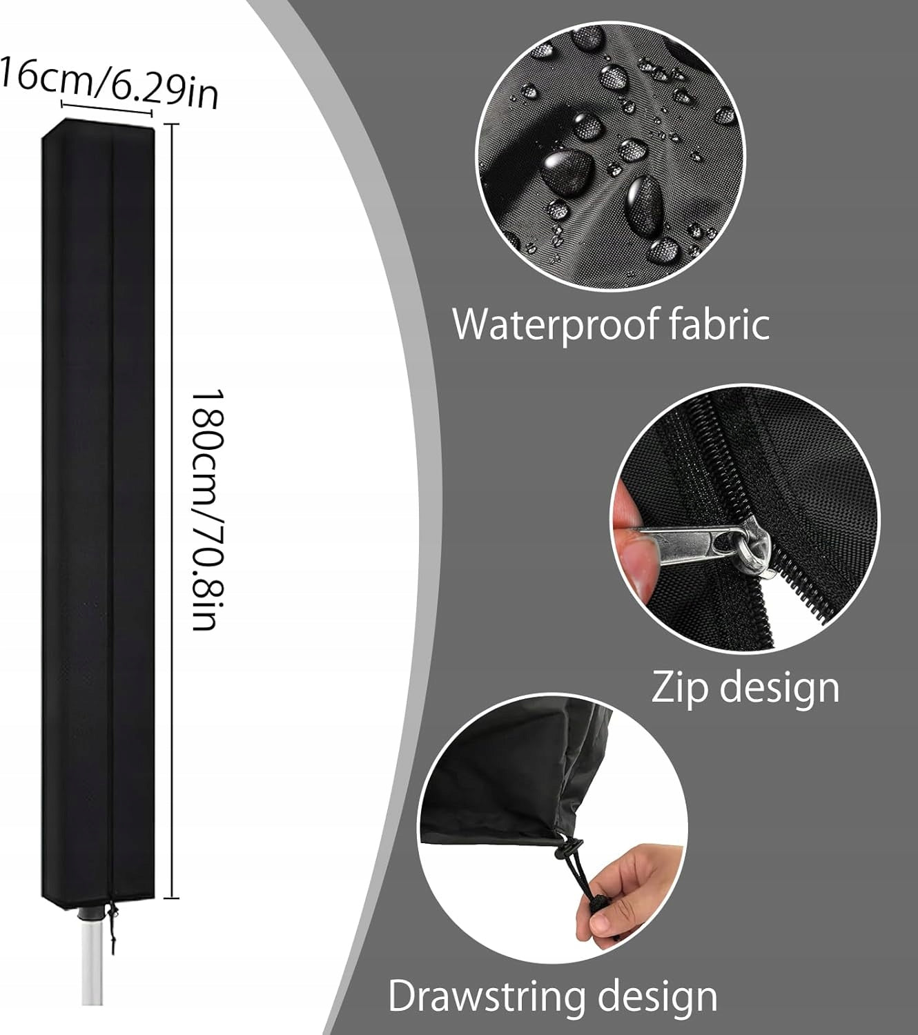 COVER FOR GARDEN DRYER WATERPROOF LARGE ANTI UV 180CM Manufacturer no brand