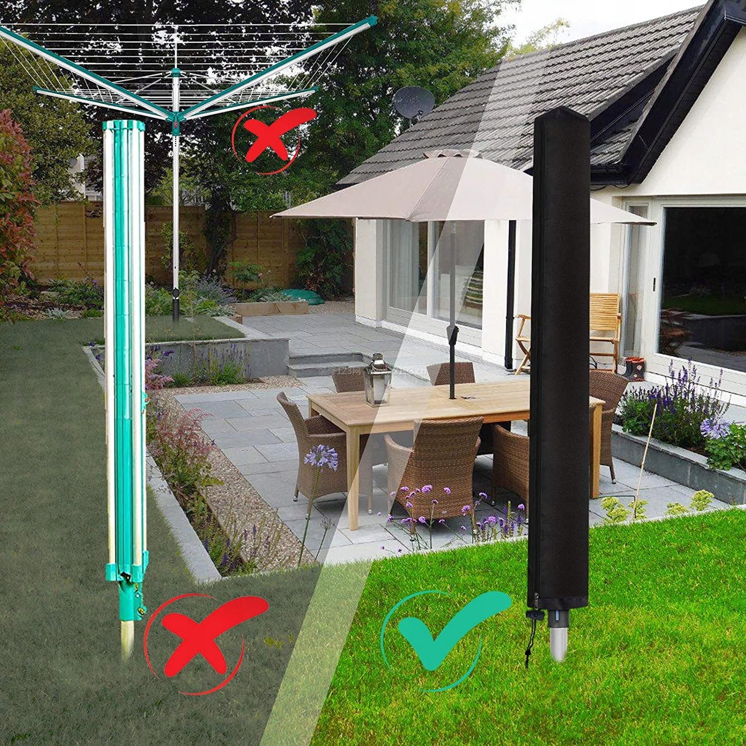 COVER FOR GARDEN DRYER WATERPROOF LARGE ANTI UV 180CM Product width 16 cm