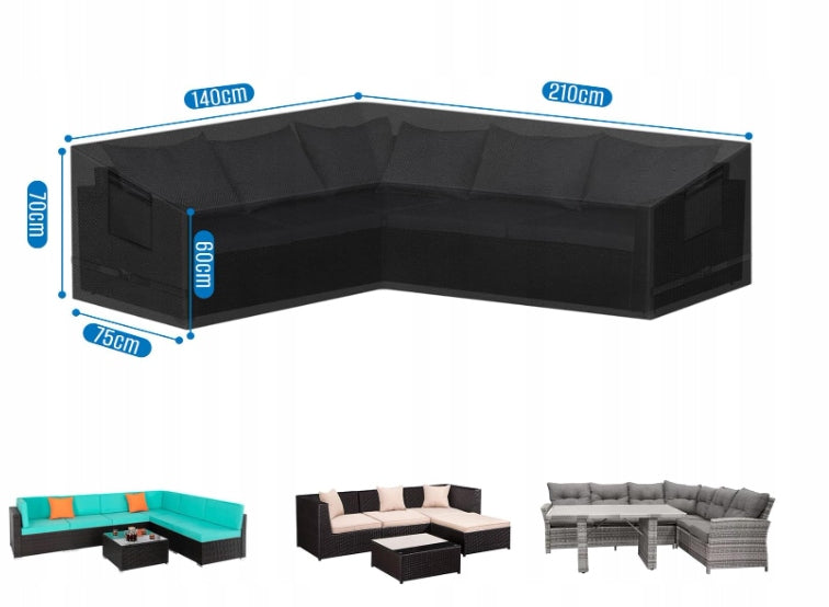 COVER FOR GARDEN FURNITURE CORNER WATERPROOF FOR SOFA LARGE 215x75 CM Packaging status original