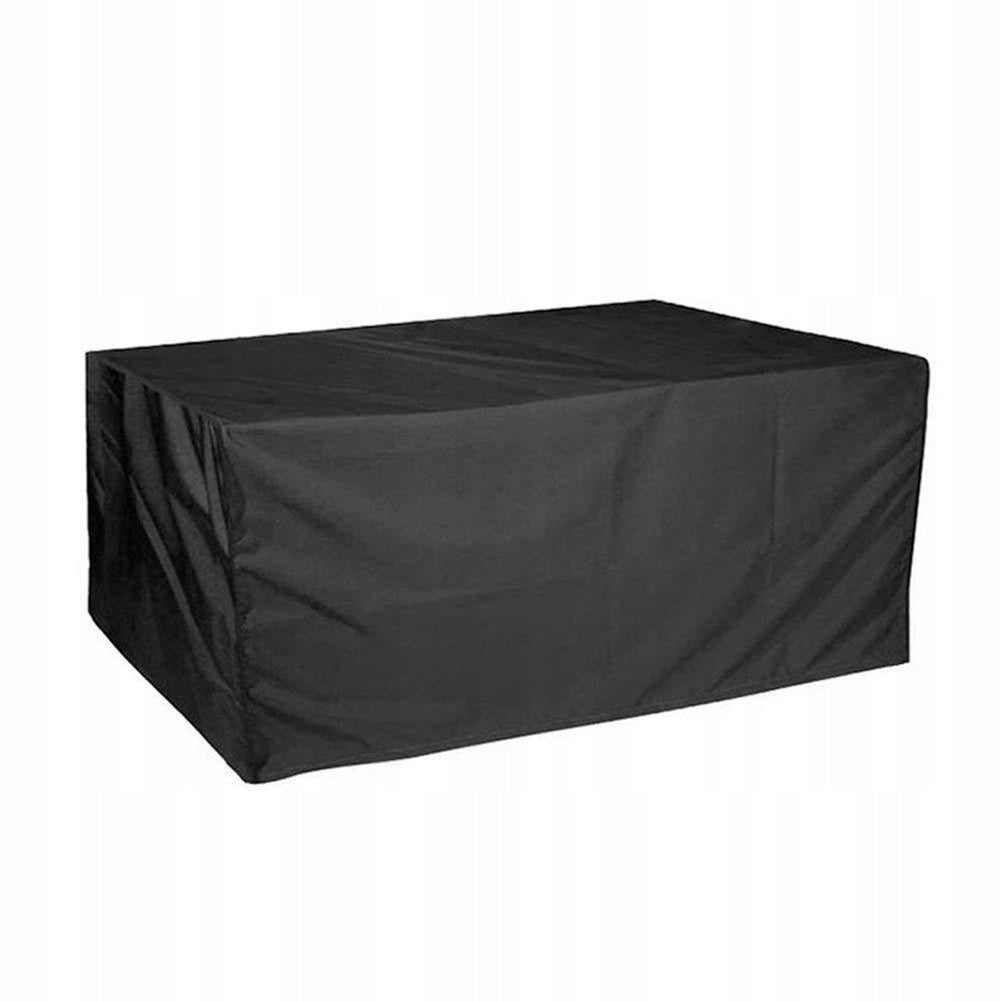 COVER FOR GARDEN FURNITURE TABLE CHAIRS BLACK WATERPROOF TARPAULIN 200CM Color black