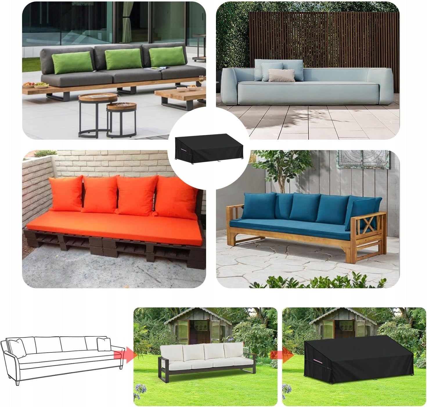 COVER GARDEN FURNITURE 250X99X80 OXFORD 420D WATERPROOF WINDPROOF Manufacturer code LAM250