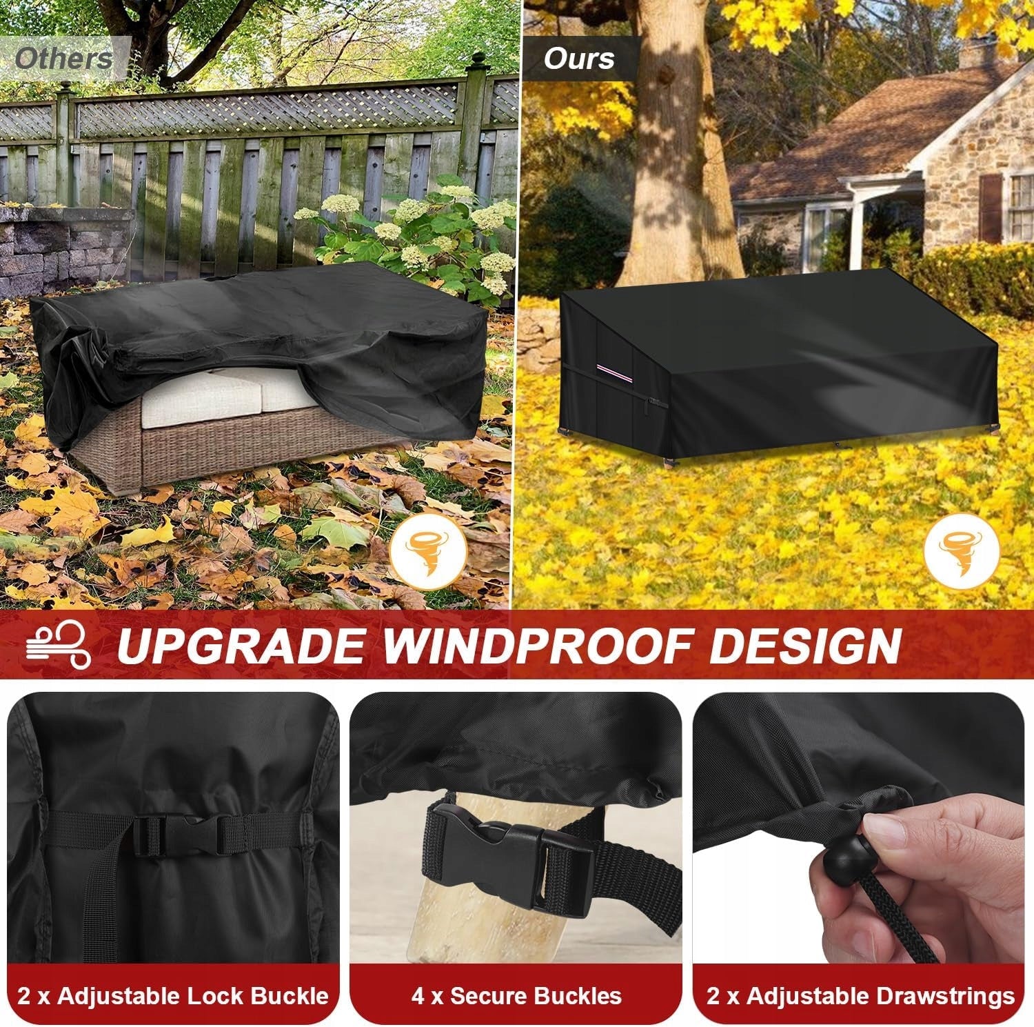 COVER GARDEN FURNITURE 250X99X80 OXFORD 420D WATERPROOF WINDPROOF Product width 99 cm