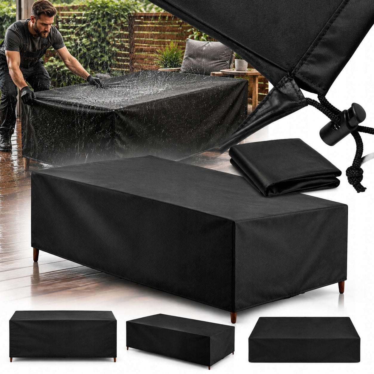 COVER GARDEN FURNITURE WATERPROOF 250X210X90 YEAR-ROUND CATERING TABLE