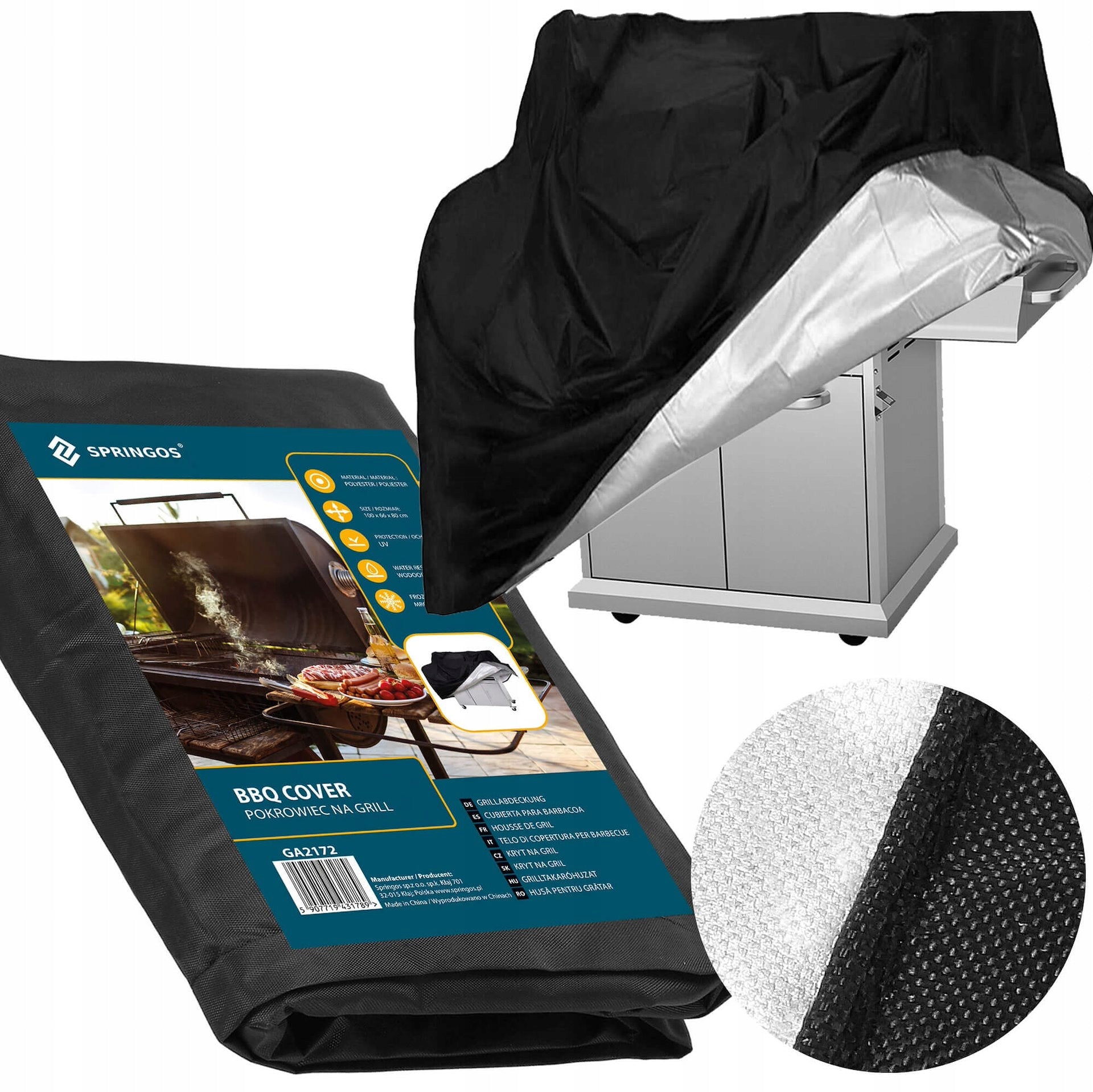 COVER GAS GRILL COVER XL WATERPROOF STRONG RESISTANT UNIVERSAL Manufacturer Springos
