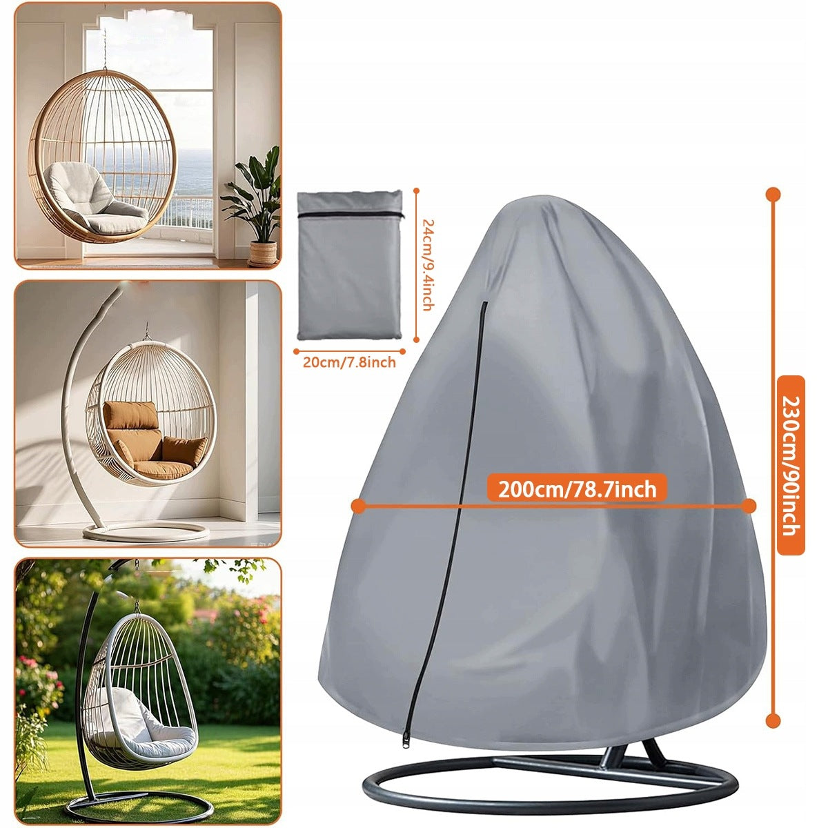 COVER PROTECTIVE COVER FITS HANGING CHAIR 200 x 230CM Manufacturer no brand