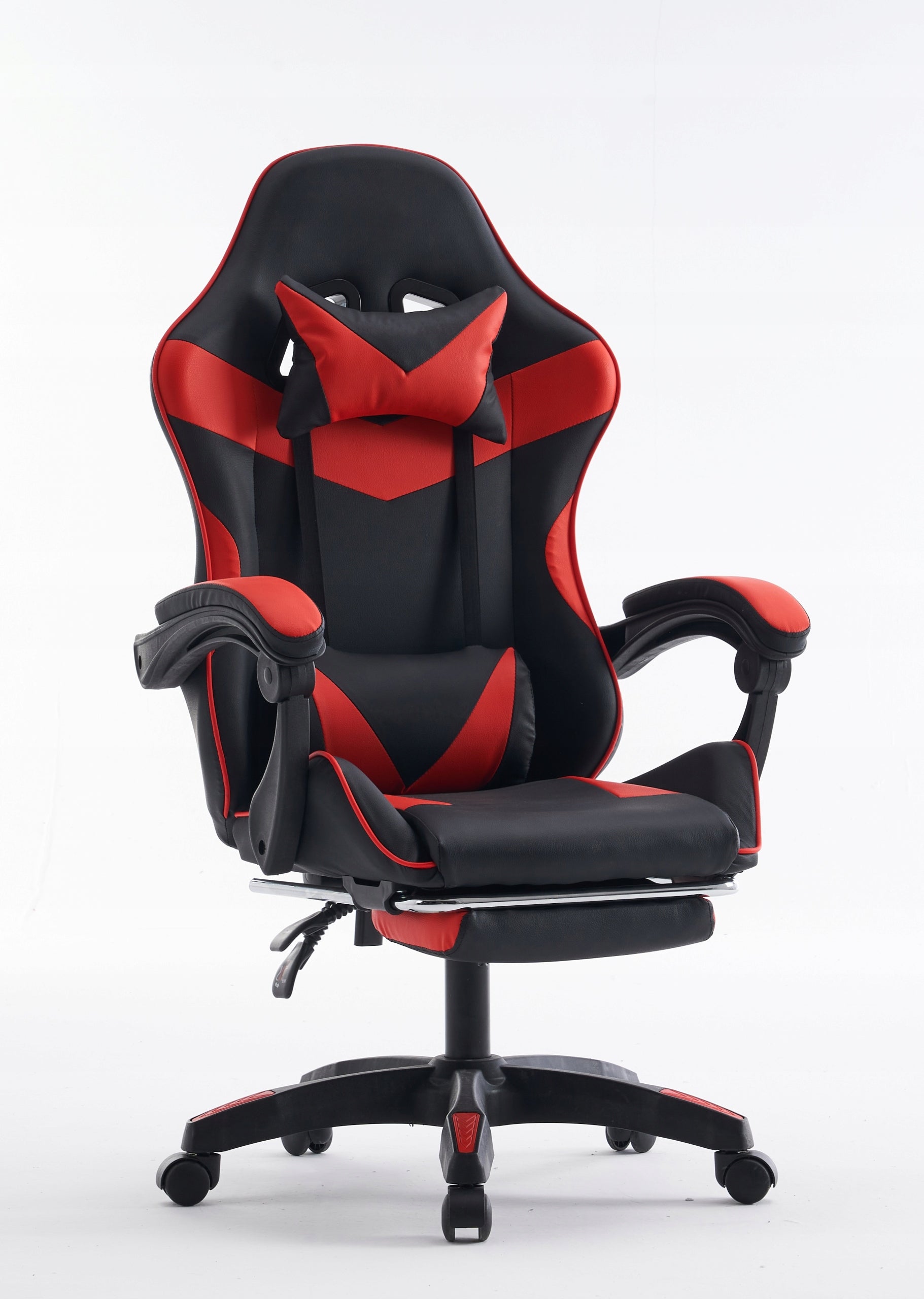 COYOTE II Gaming Chair with Office Footrest Black and Red Packaging status original