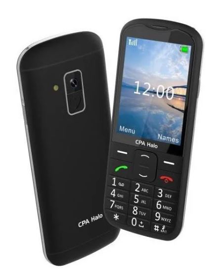 CPA Halo 28 Senior, černý telefon s nabíjecím stojánkem Brand CPA