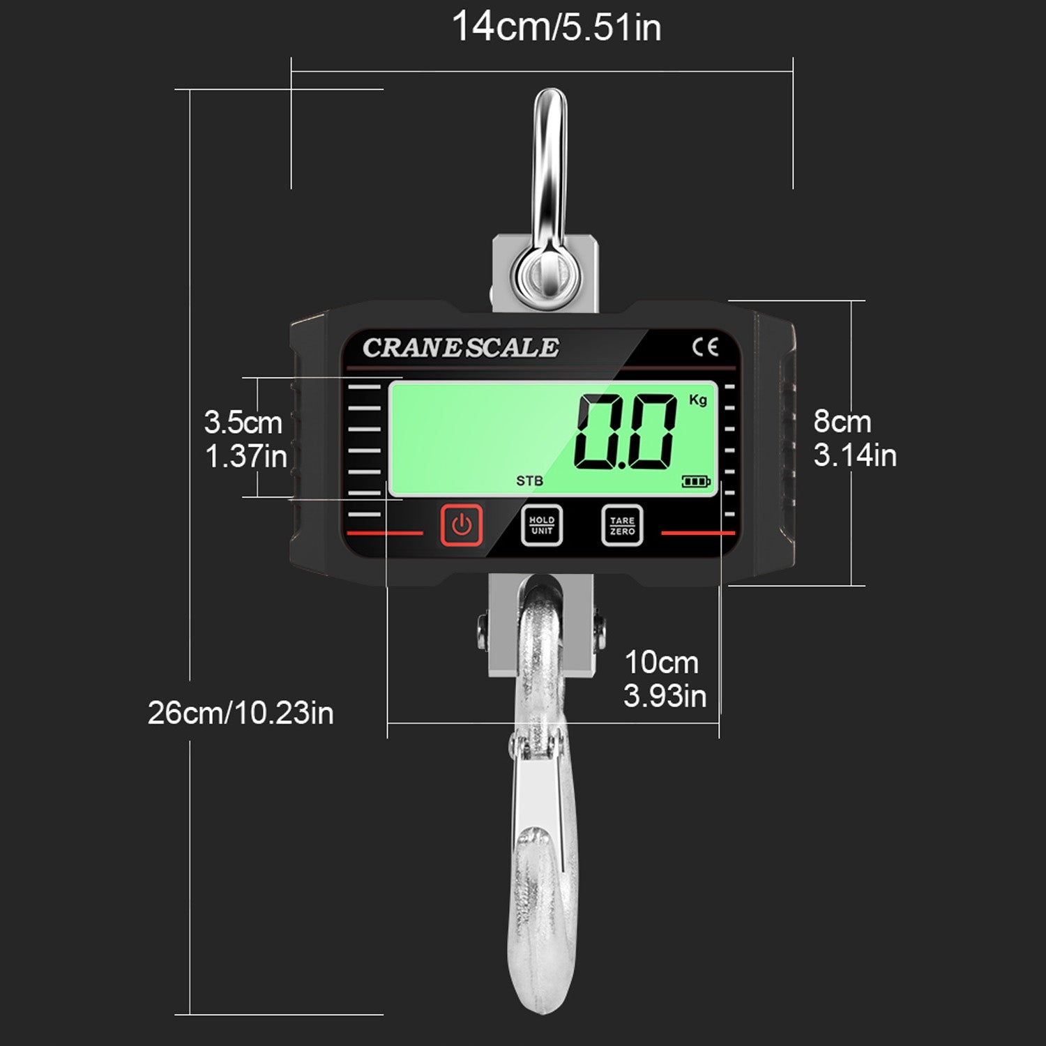 CRANE HOOK SCALE 2000KG 2T ELECTRONIC MAGAZINE HANGING AGRICULTURAL REMOTE CONTROL Brand no brand